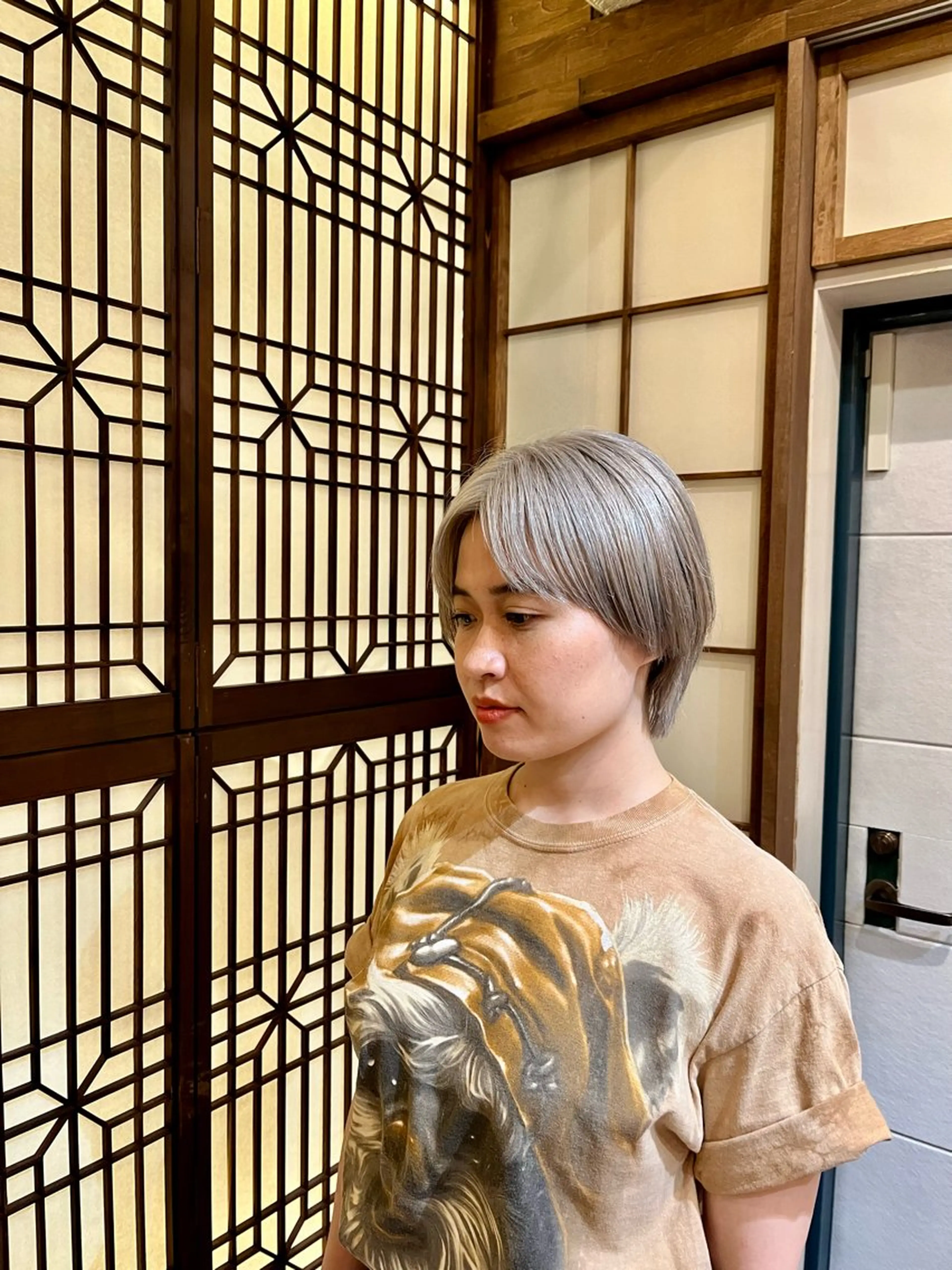 ショート カラー ヘアカラー 朝が楽なパーマ 🌱ショート/緒方椋のヘアスタイル