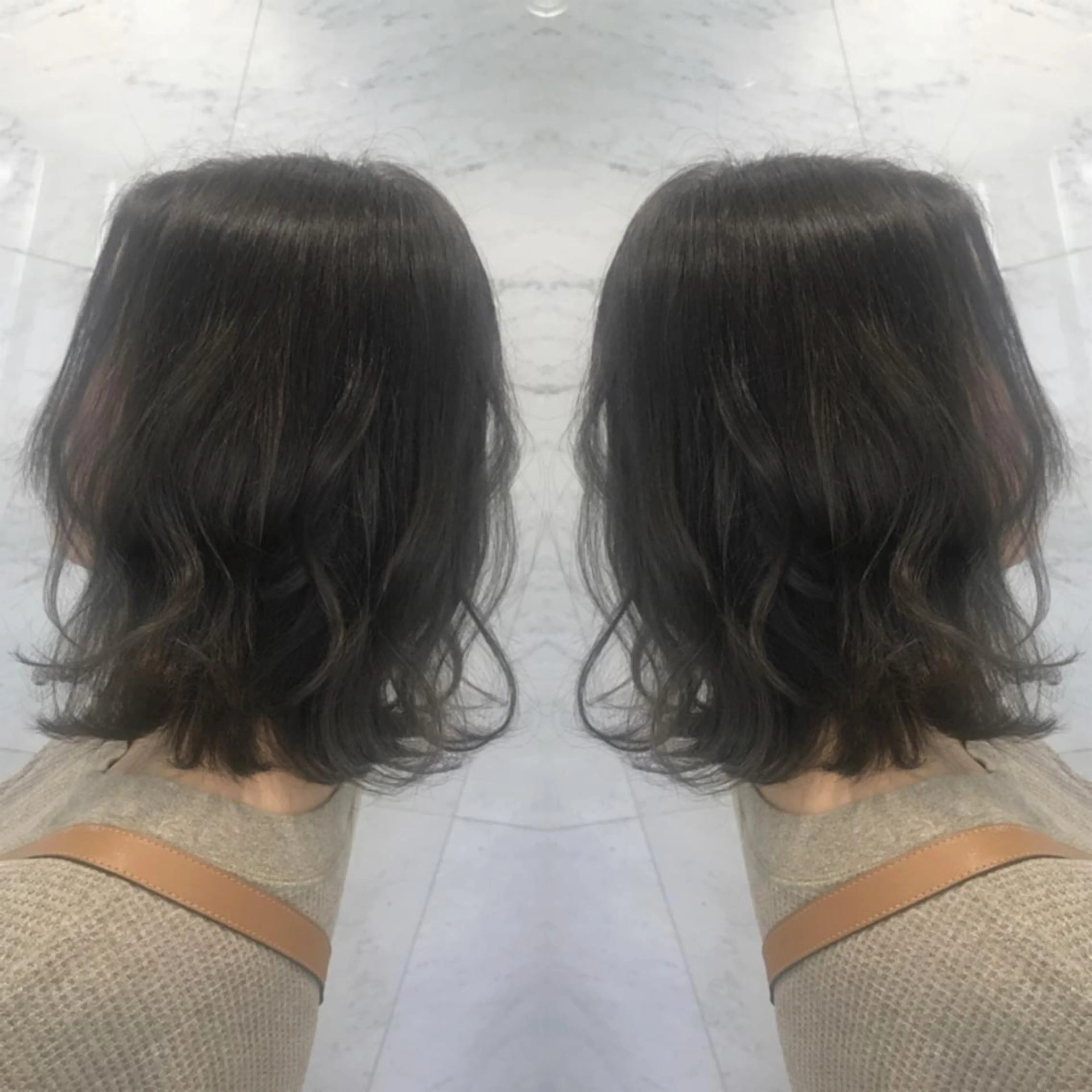 ミディアム カラー カット ヘアカラー トリートメント 重政 和樹のヘアスタイル