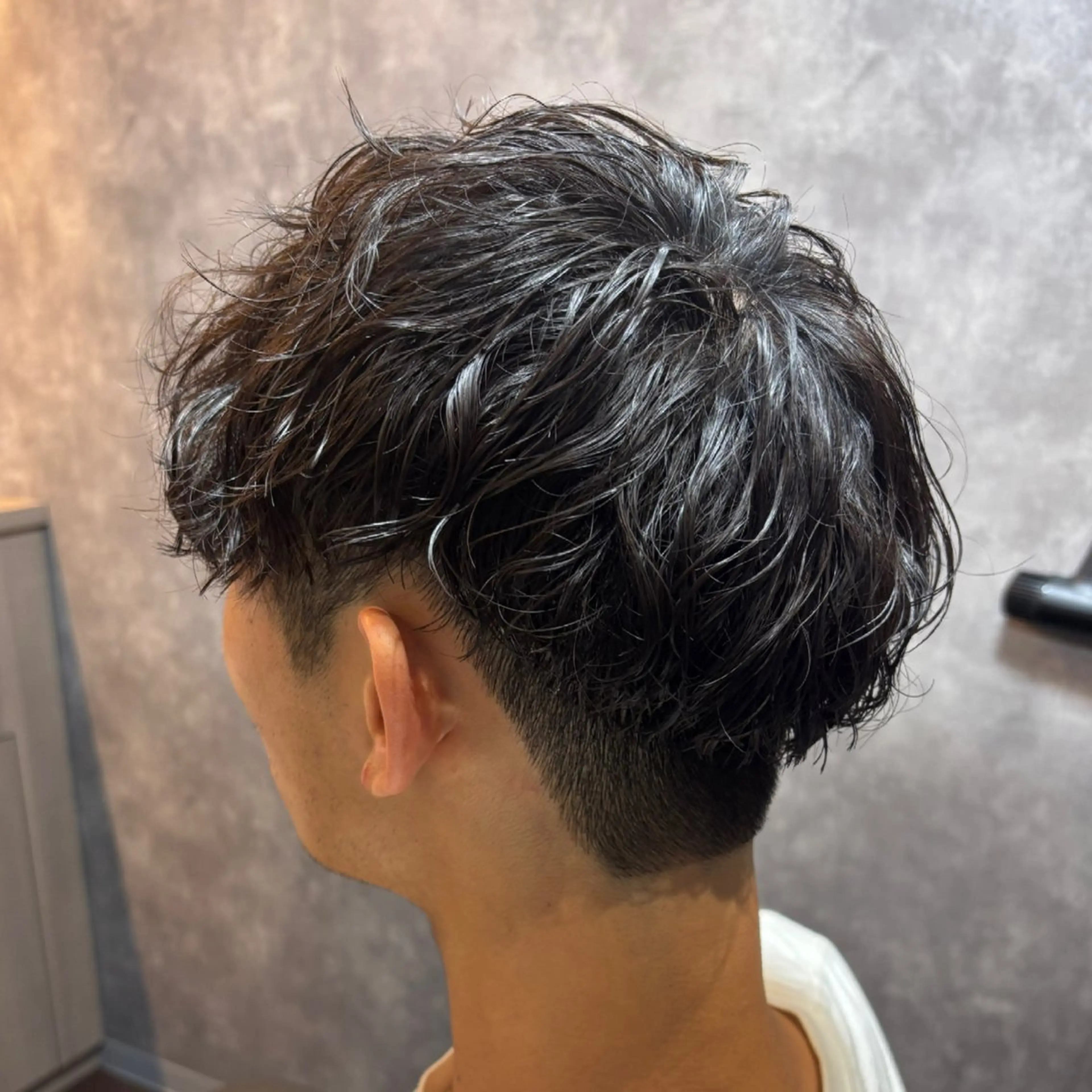 ショート パーマ メンズ カット パーマ 松尾 叶恋のヘアスタイル