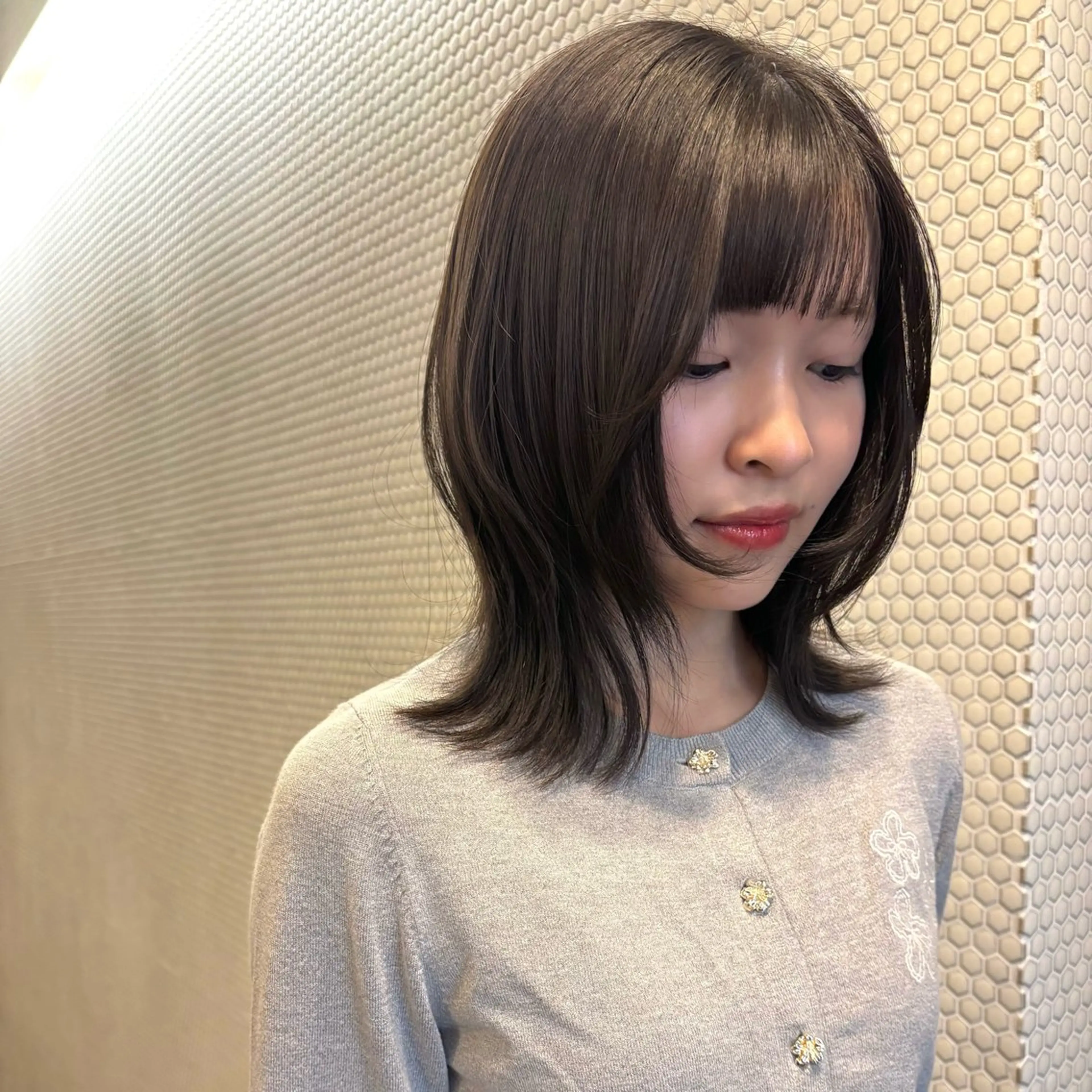 ミディアム 似合わせボブカット/ 髪質改善/細川実知香のヘアスタイル