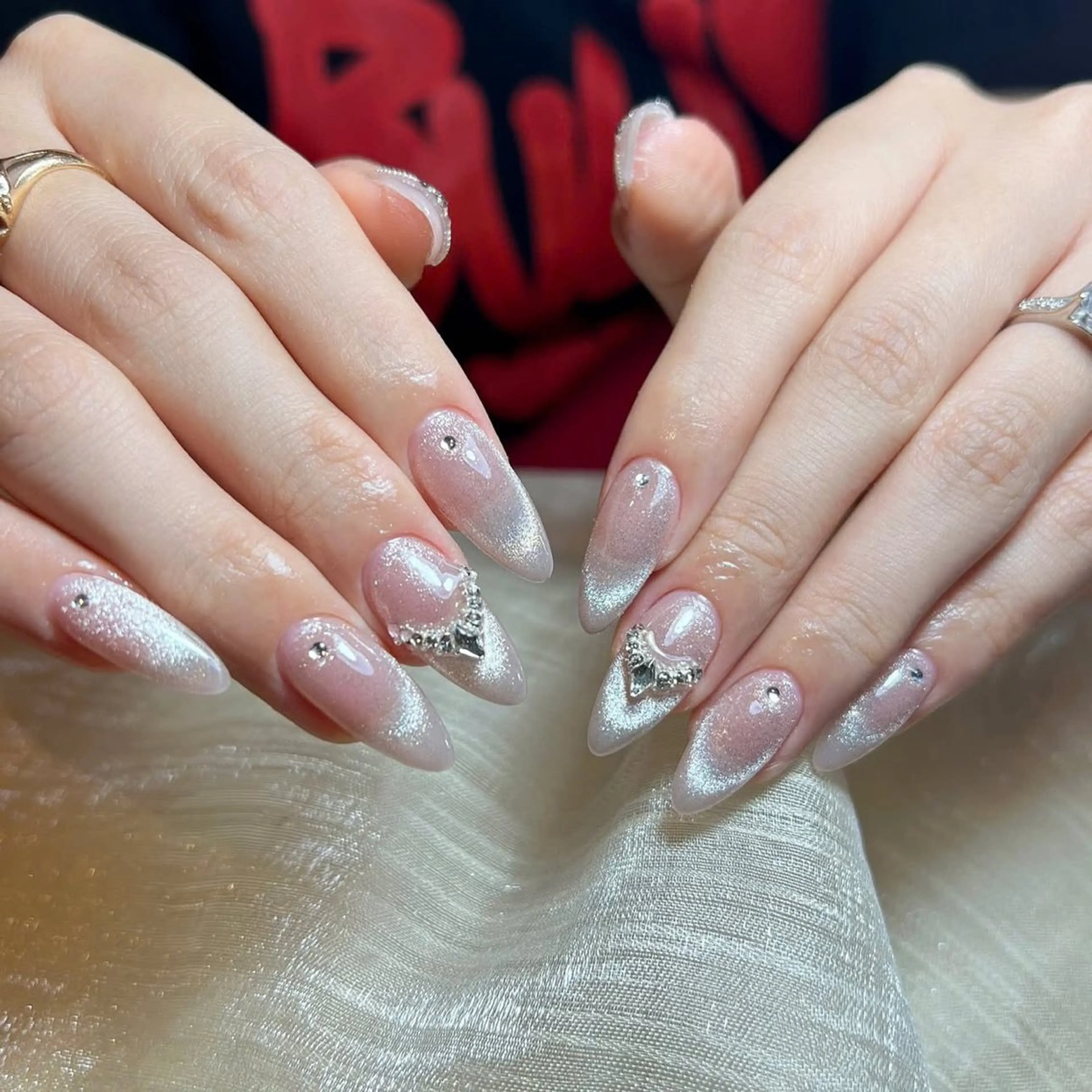 ネイル アートネイル フレンチネイル ジェルネイル 韓国ネイル ミラーネイル Rin Nail 新大久保店のネイルデザイン