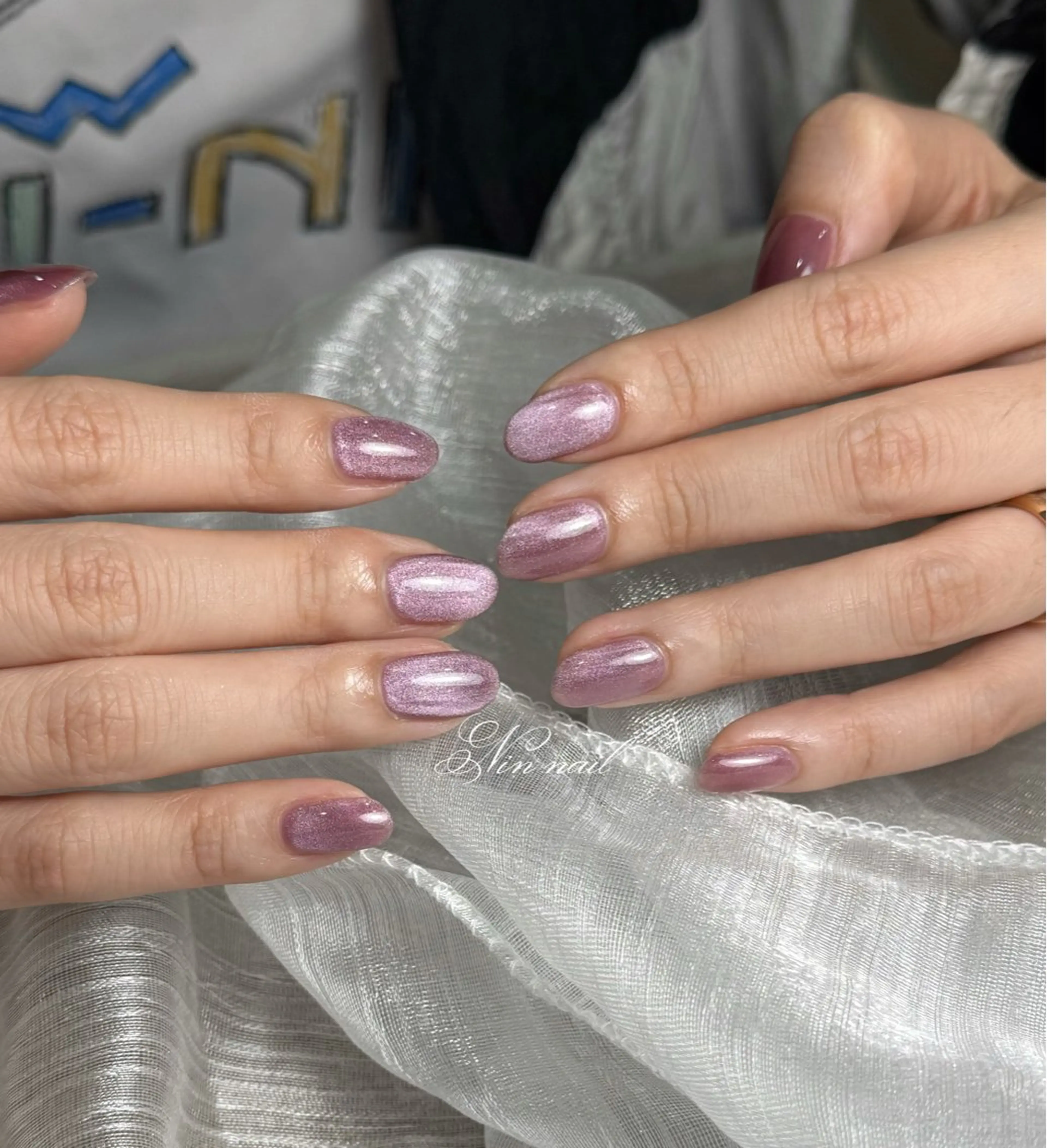 ネイル マグネットネイル ワンカラーネイル ハンドネイル ハンドケア Nin ネイル💅のネイルデザイン