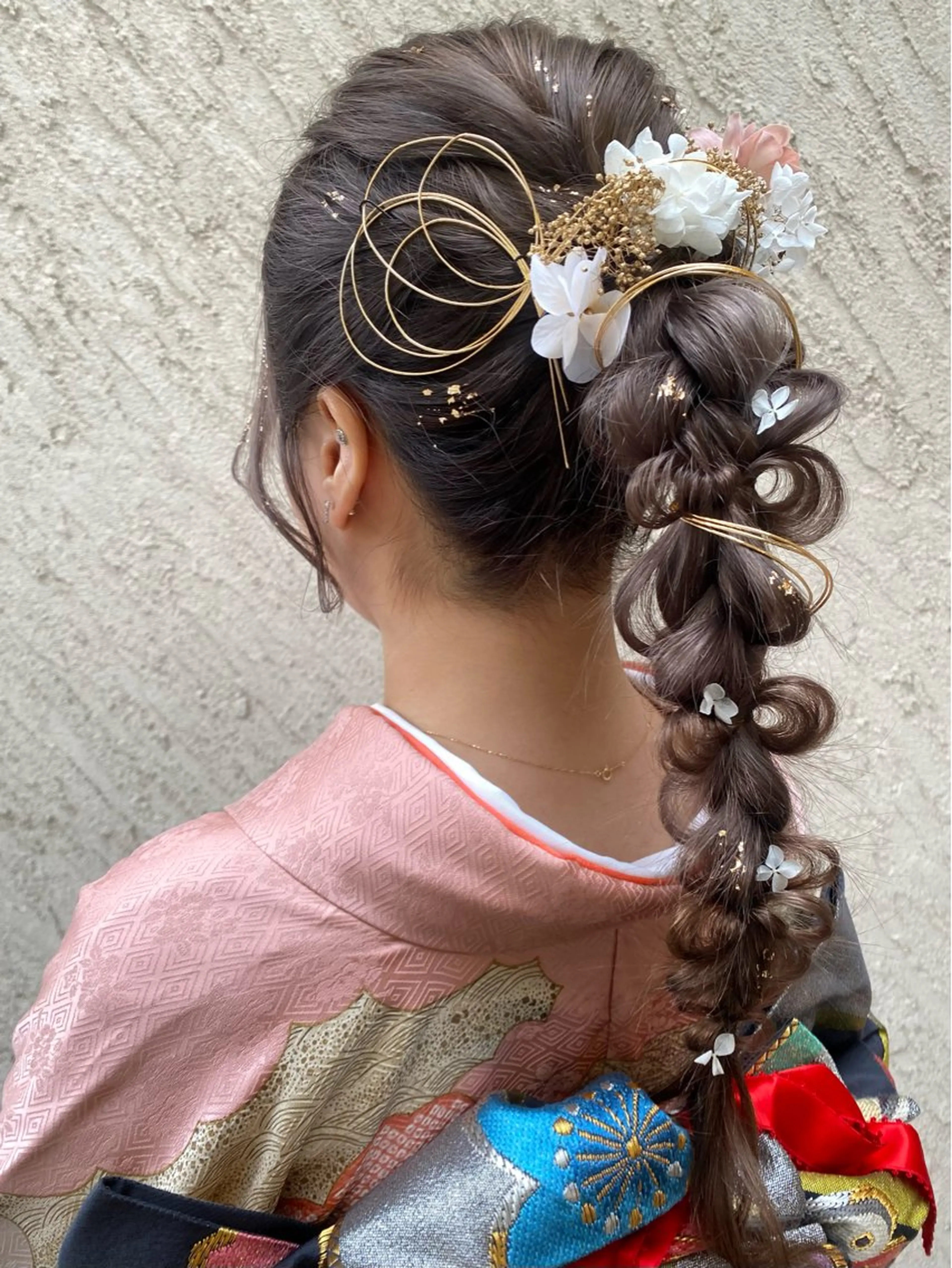 ロング ヘアアレンジ 成人式 艶髪カラー✨ デジタルパーマ✨植松のヘアスタイル