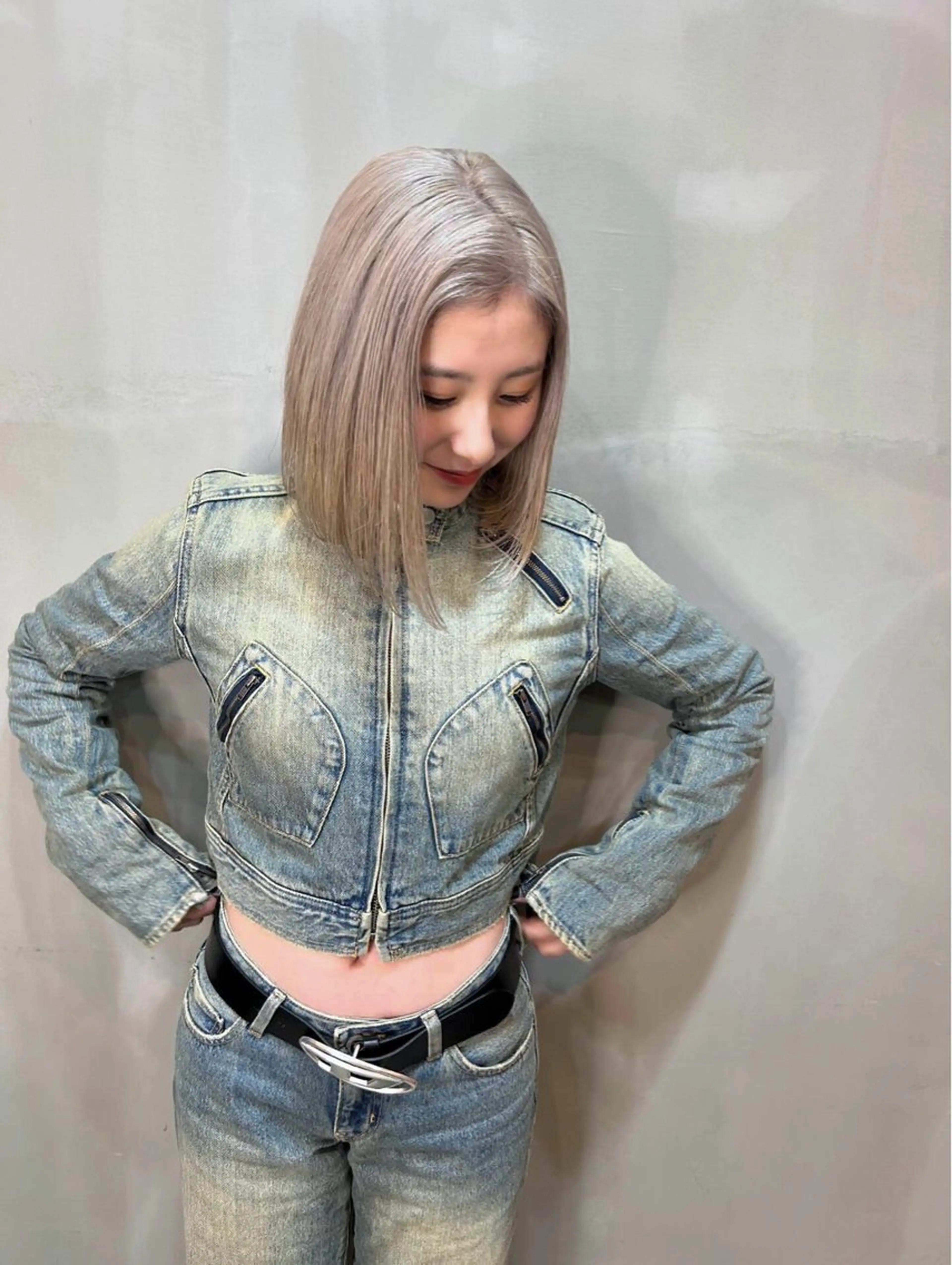 ミディアム ヘアカラー ハイトーン/ブリーチ 🧁soraのヘアスタイル