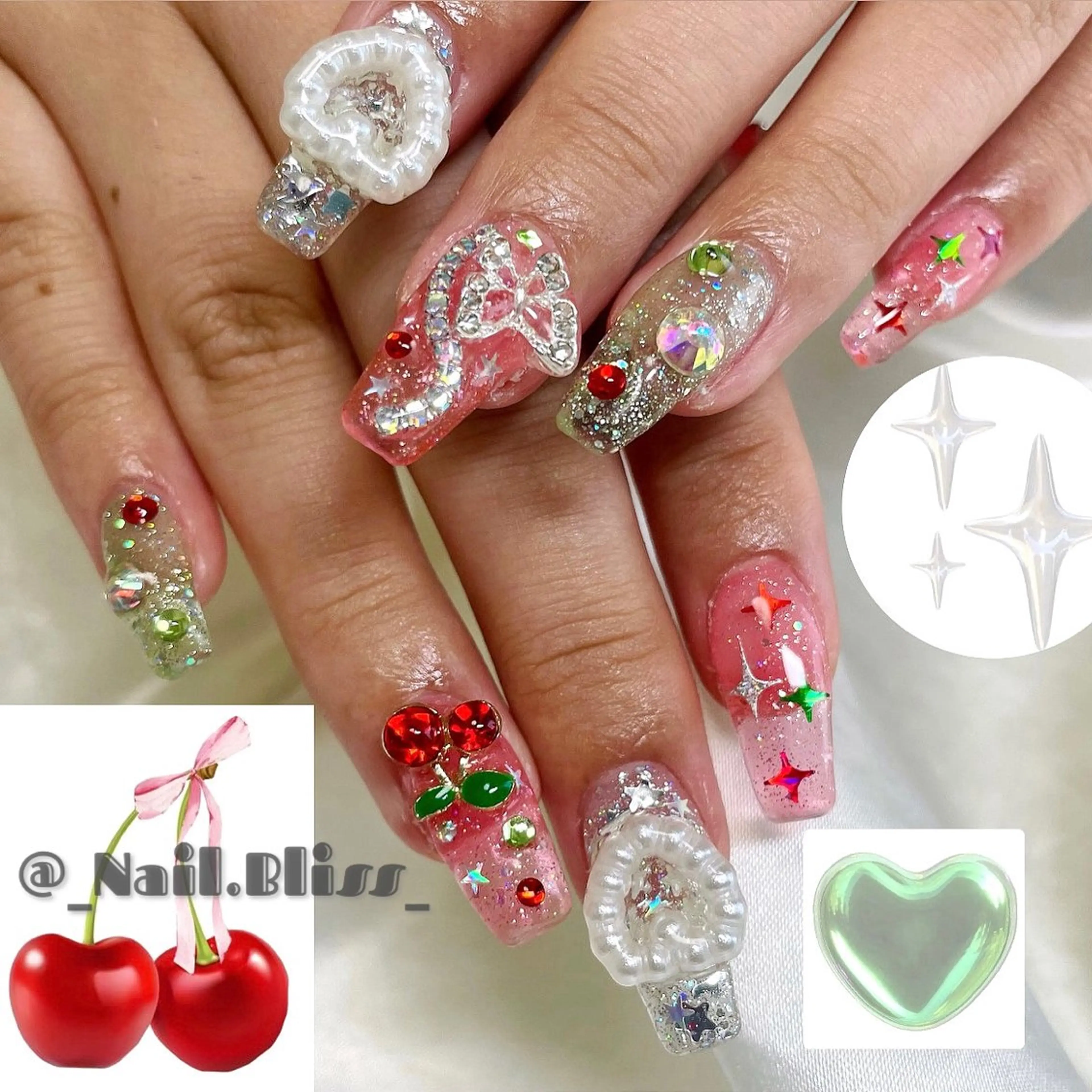 ネイル クリアネイル 氷ネイル・うるうるネイル ハンドネイル NAIL BLISSのネイルデザイン