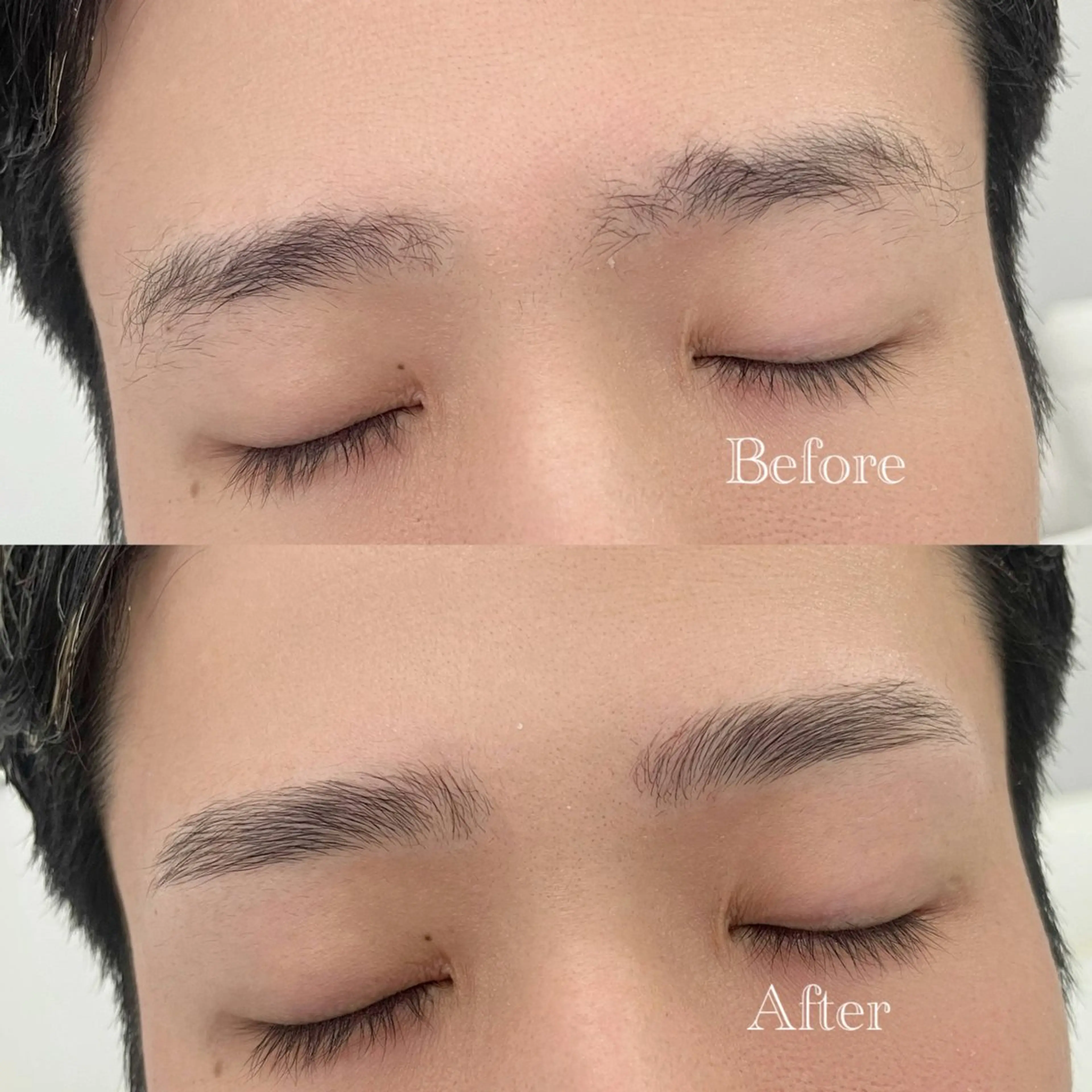 🌿【毛流れお悩み解決💡】ハリウッドブロウ(毛流れ矯正•眉毛デザイン•wax•間引き•メイク仕上げ)※男女🆗🪄の写真