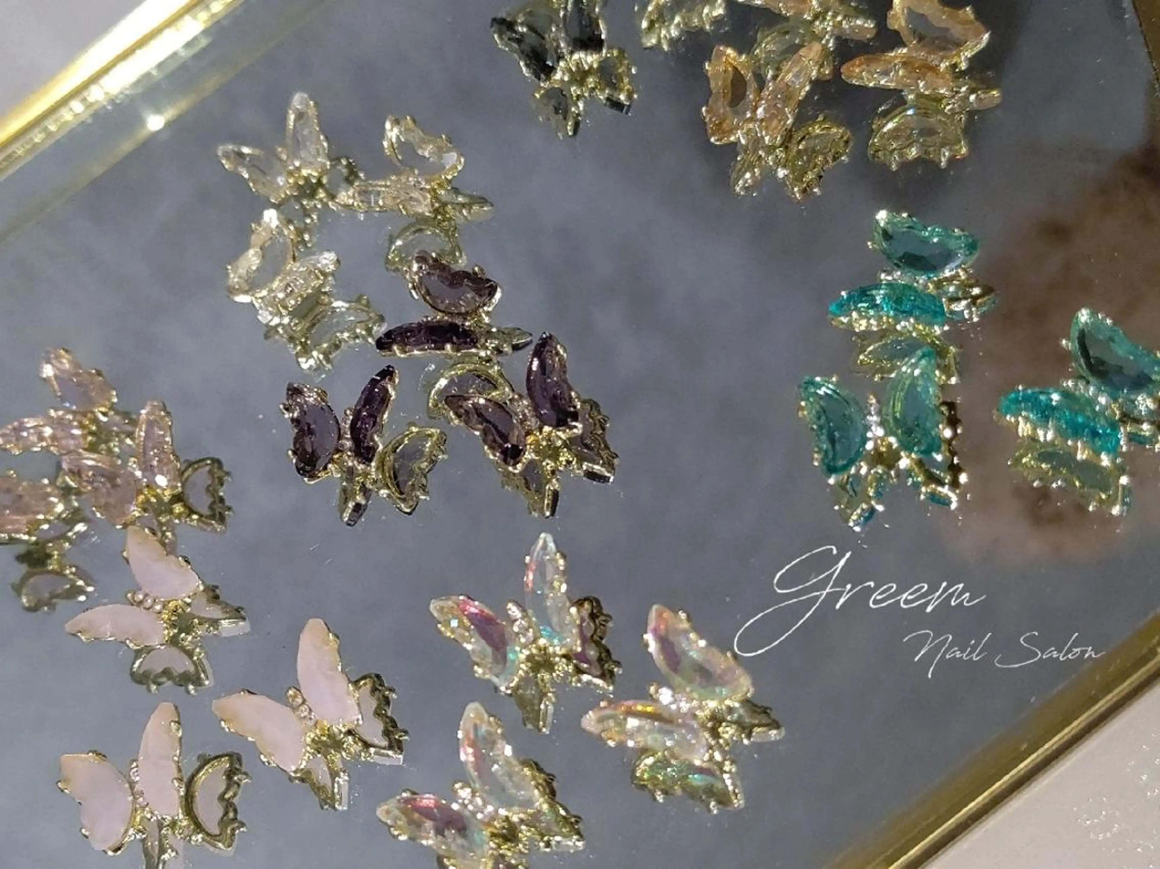 ネイル クリアネイル ジェルネイル パラジェル 冬ネイル GREEM グリームのネイルデザイン