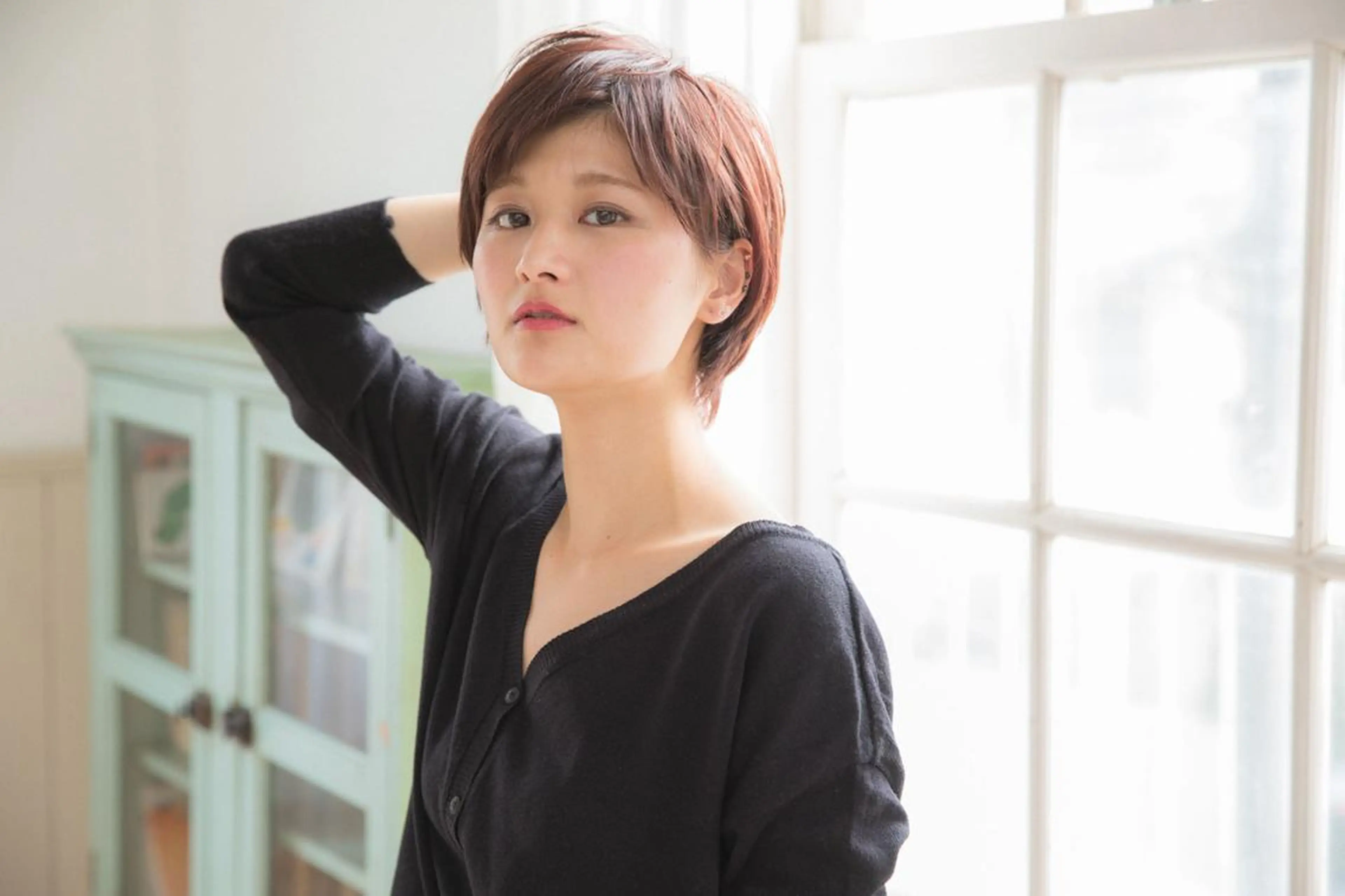 ショート カラー パーマ ヘアアレンジ Alushe艶髪・ 髪質改善のヘアスタイル