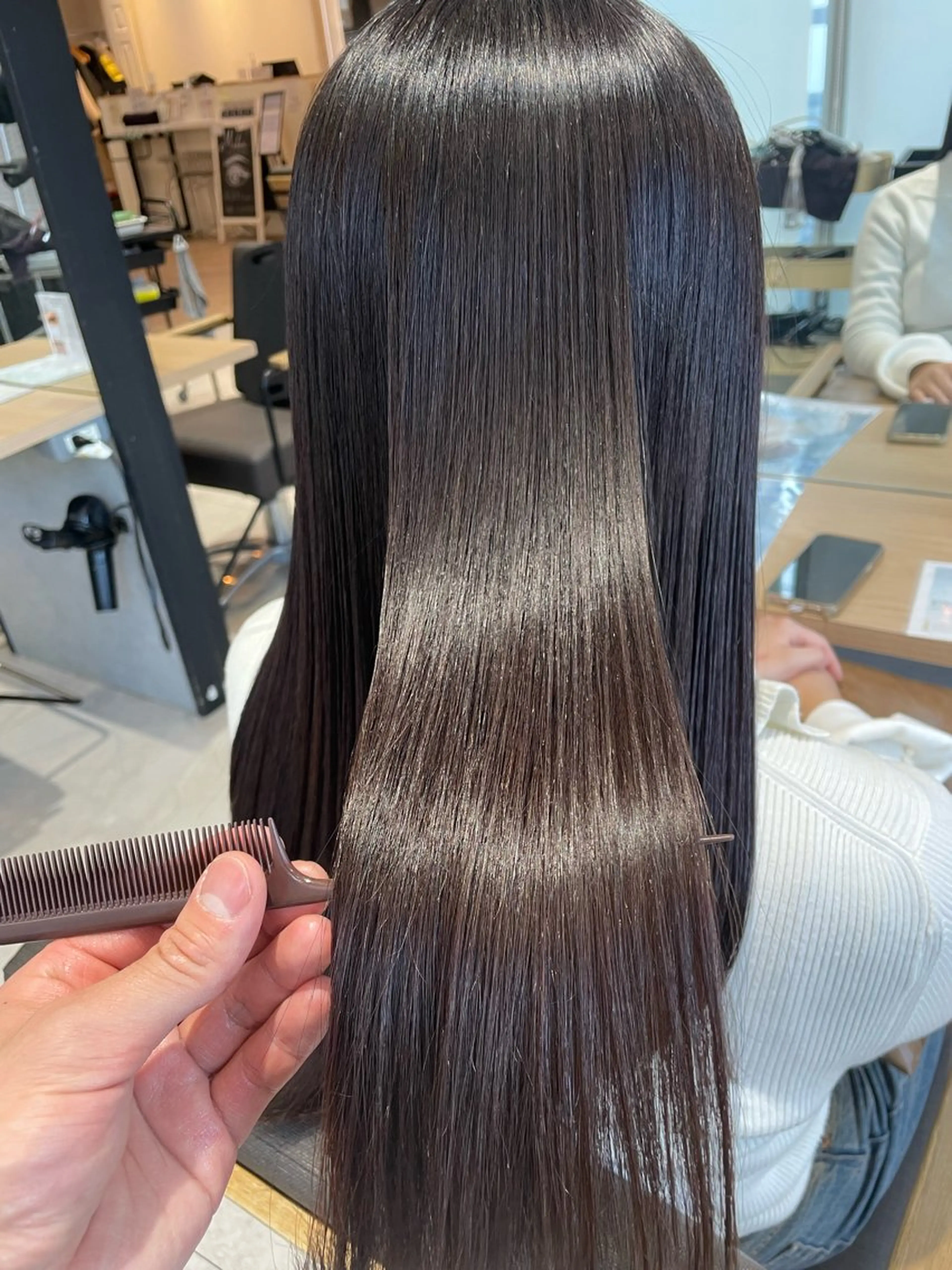 ロング 縮毛矯正 大橋 広人のヘアスタイル