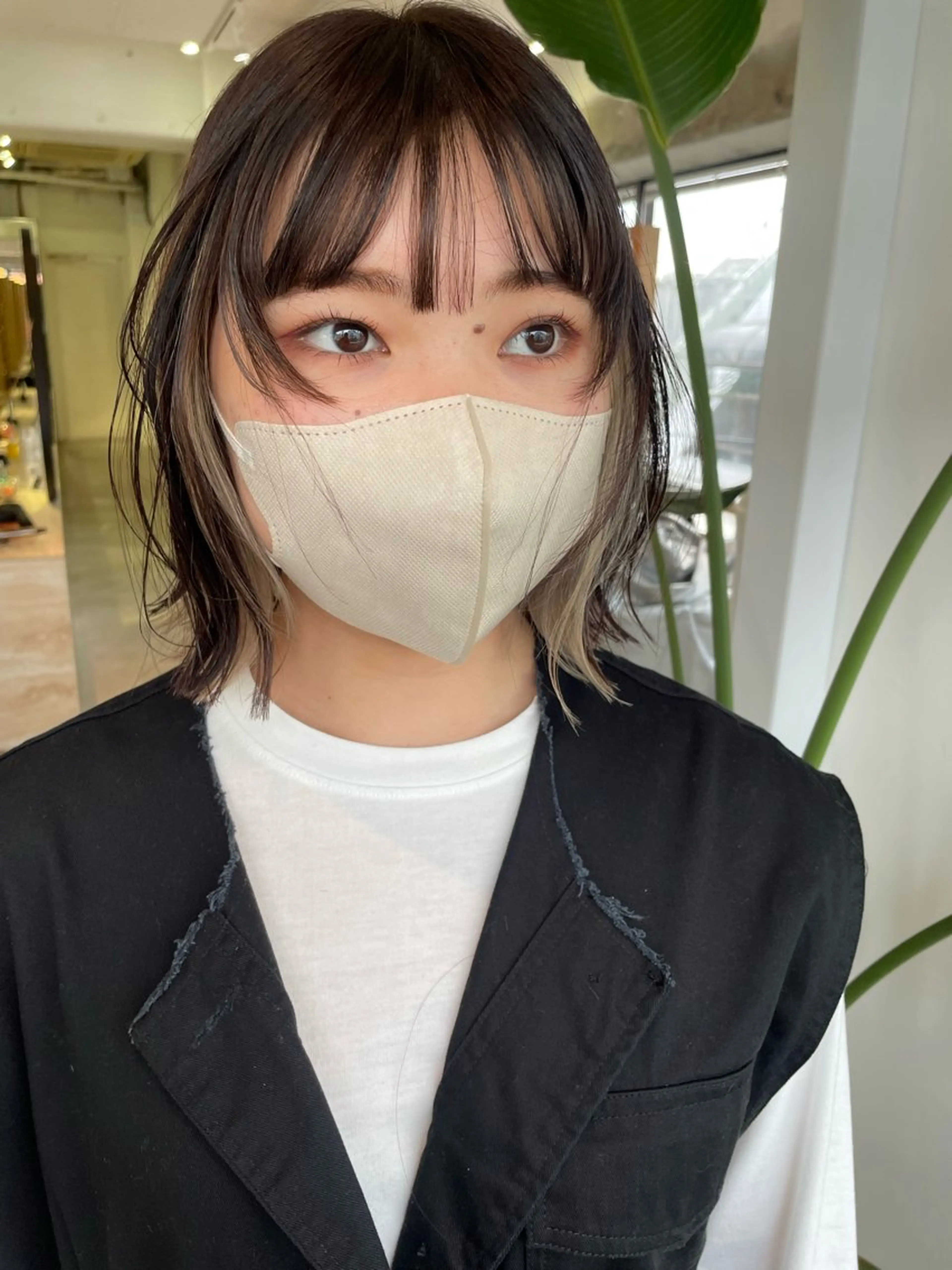 ミディアム カラー 💜ショート💜 ウルフ、ボブ二色亜美のヘアスタイル