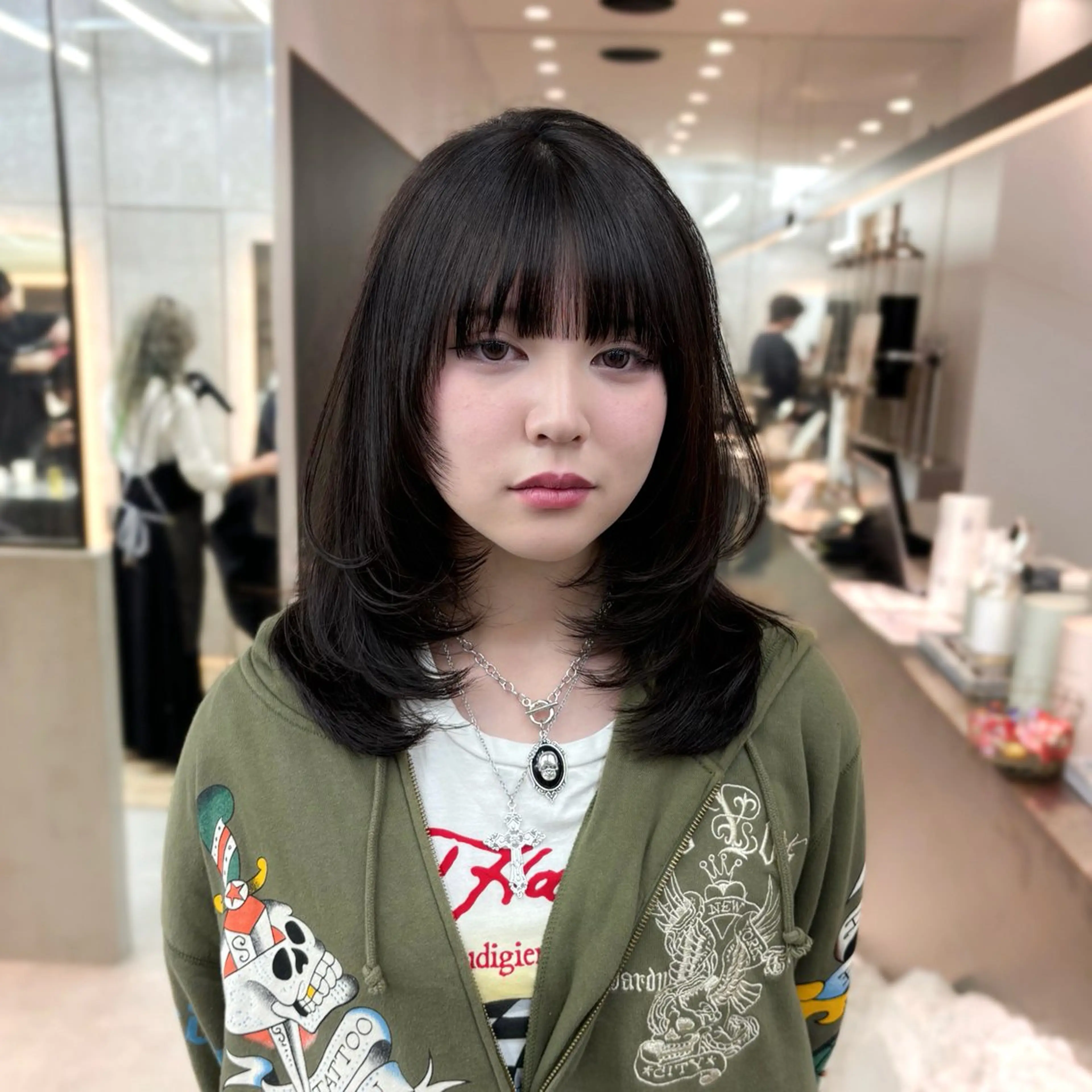 ミディアム カット トリートメント 髪質改善/縮毛矯正/ 韓国ヘア/矢野のヘアスタイル