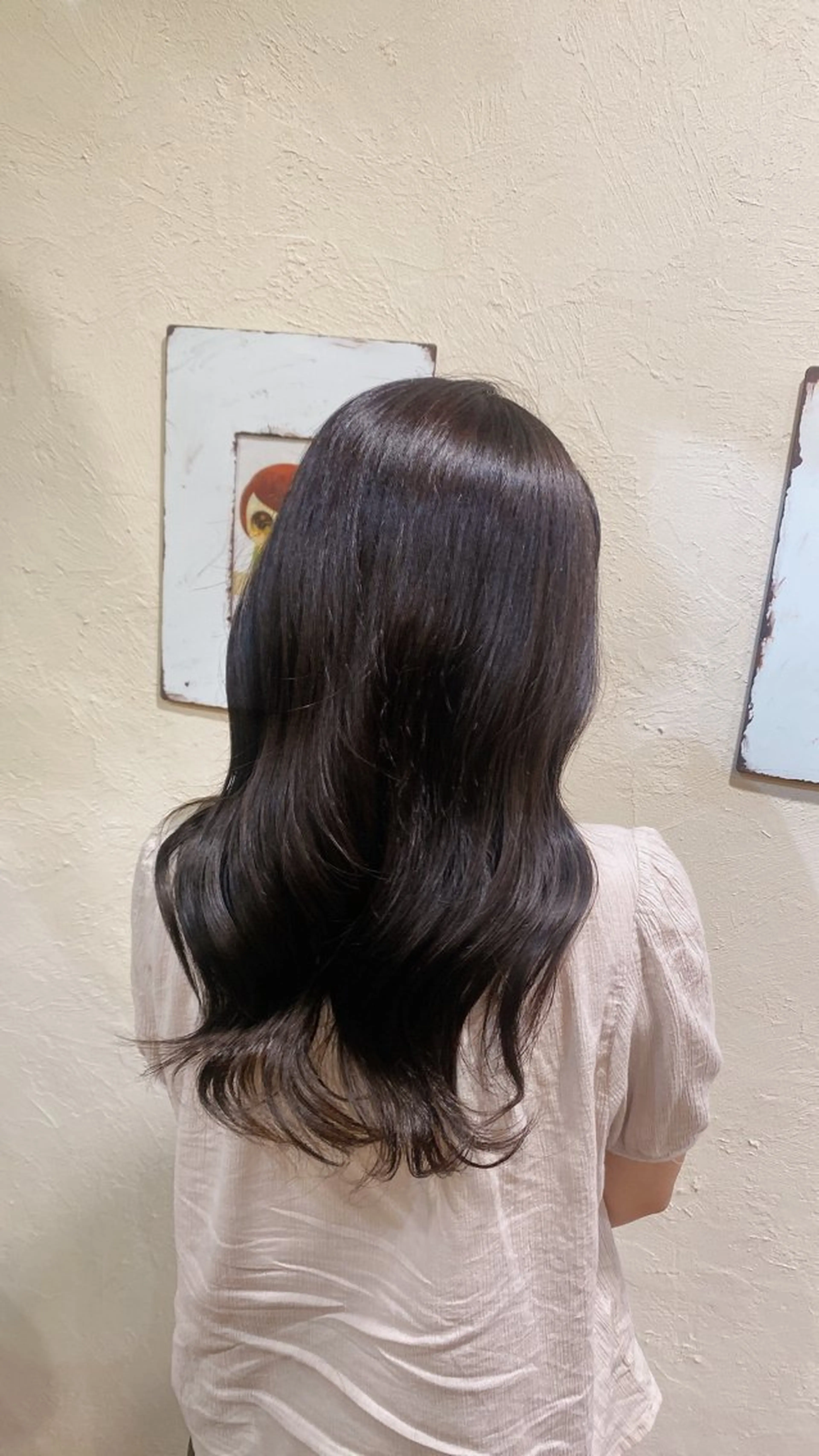 セミロング カラー 韓国風ヘア 美容室aroe🌱 REINAのヘアスタイル