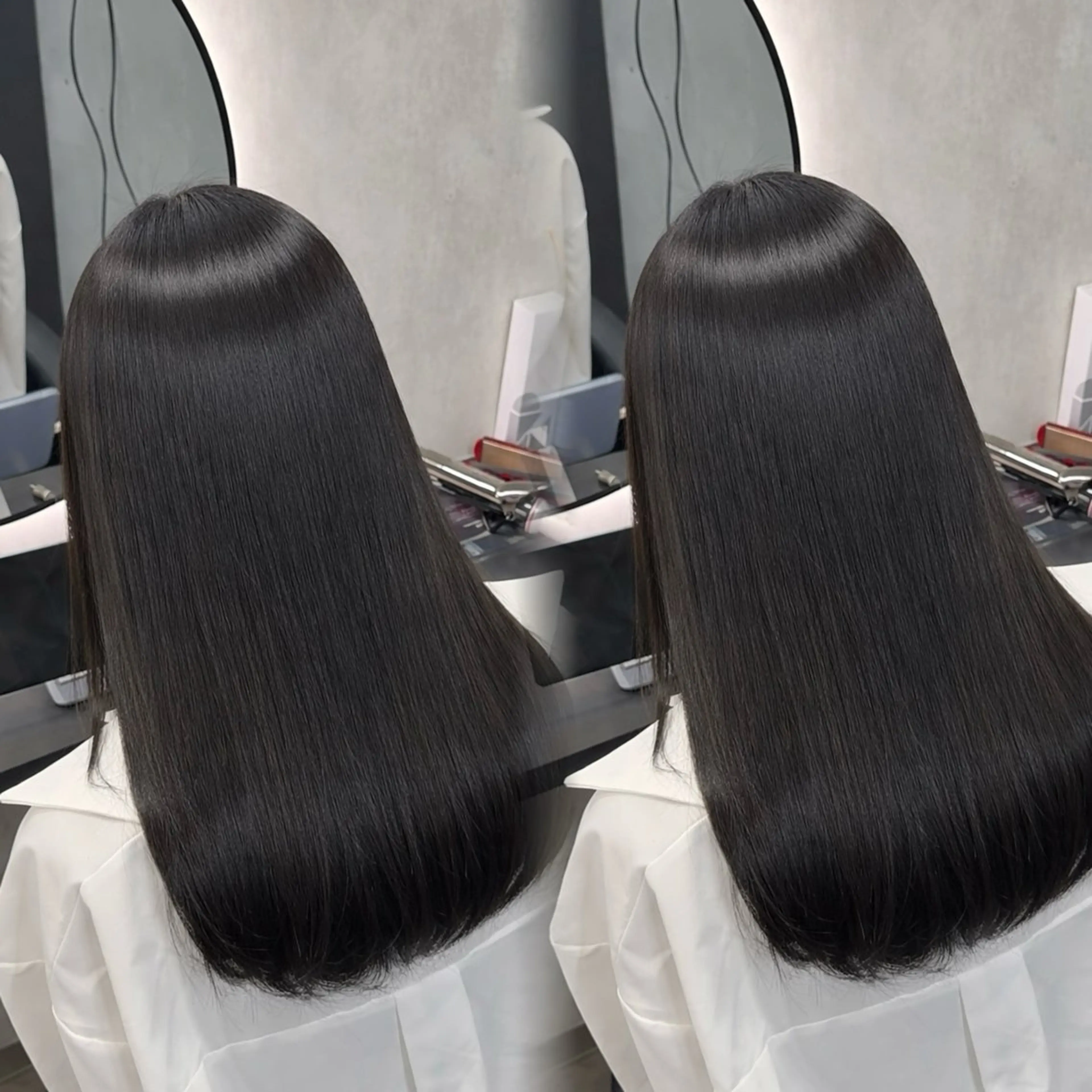 セミロング カラー ヘアアレンジ ヘアカラー 縮毛矯正 トリートメント 新宿 /髪質改善/ 縮毛矯正/ヒュウガのヘアスタイル