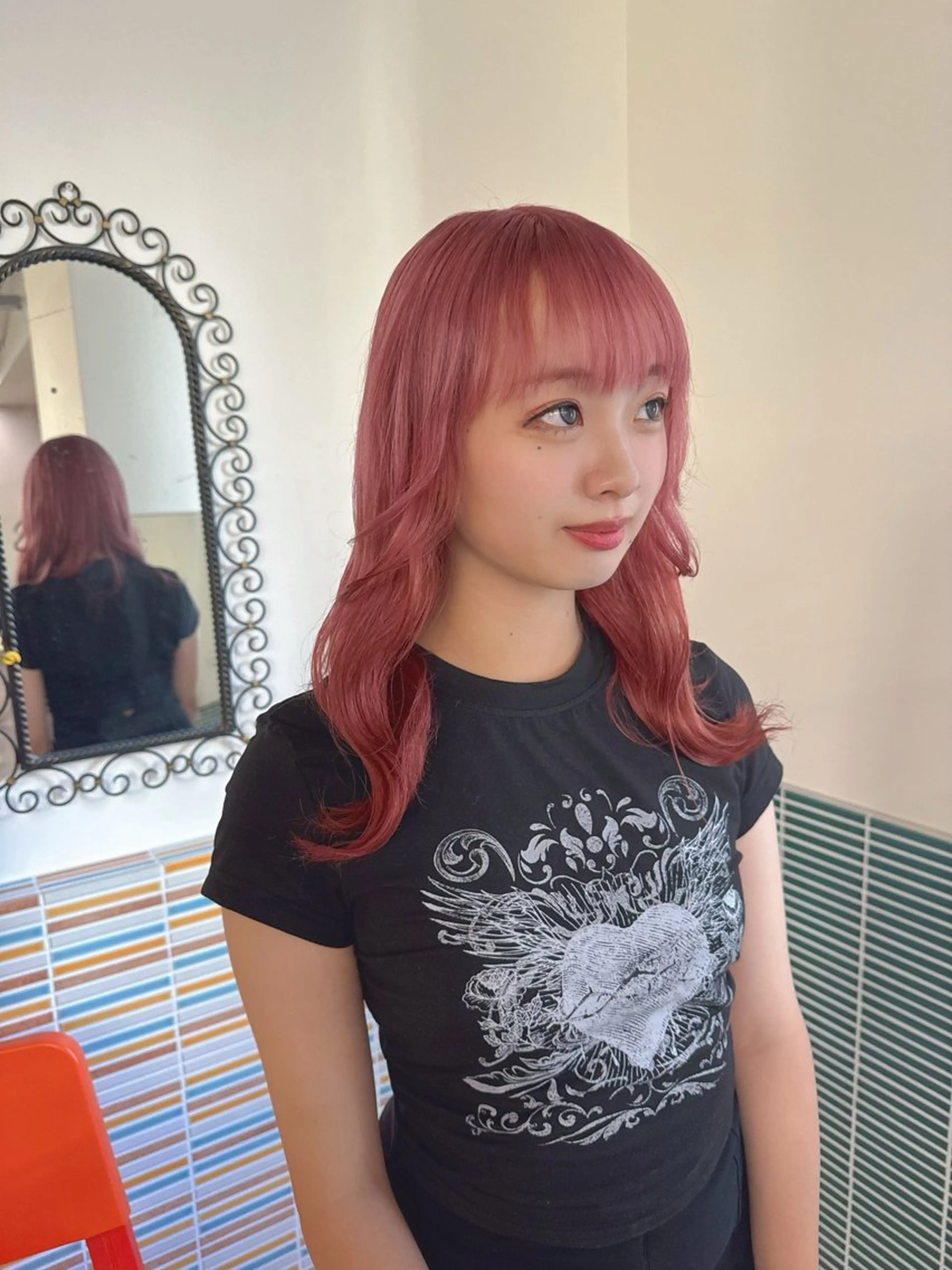 セミロング カラー カラー特化/ブリーチ 梅田中崎町/あかりのヘアスタイル