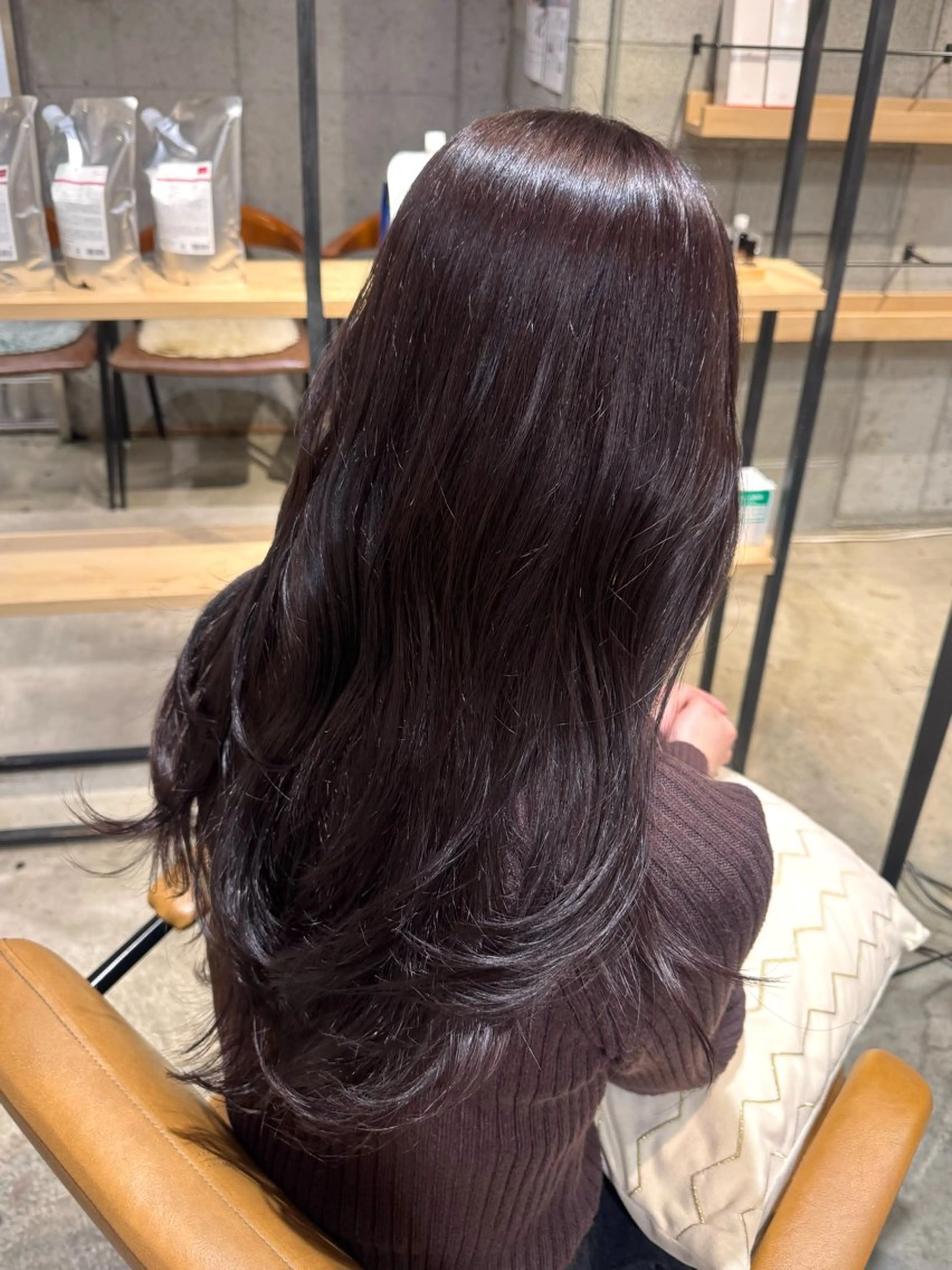 ロング カラー ヘアアレンジ カット ヘアカラー トリートメント ヘッドスパ 顔まわり/艶カラー/ 🤎himari🤎のヘアスタイル