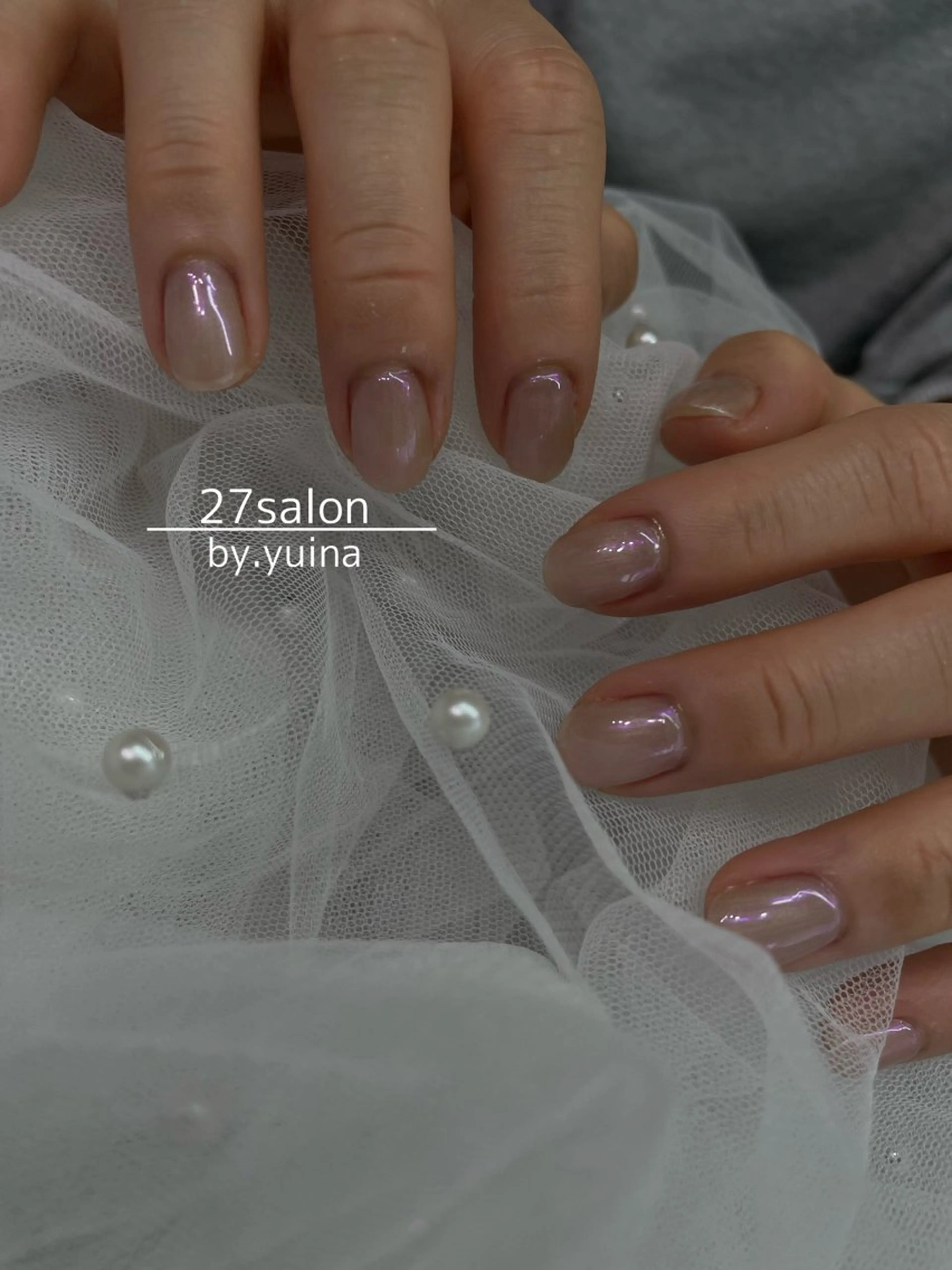 ネイル オーロラネイル マグネットネイル ハンドネイル 27salon yuinaのネイルデザイン