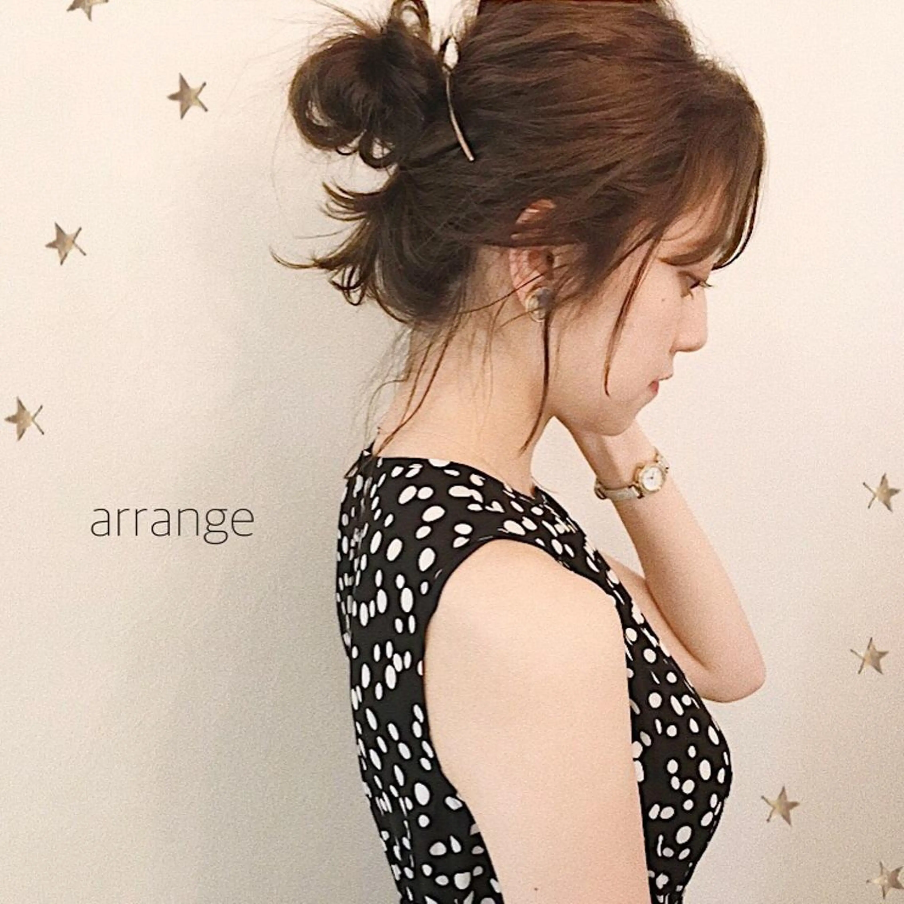 ミディアム ヘアアレンジ 市川 千夏のヘアスタイル