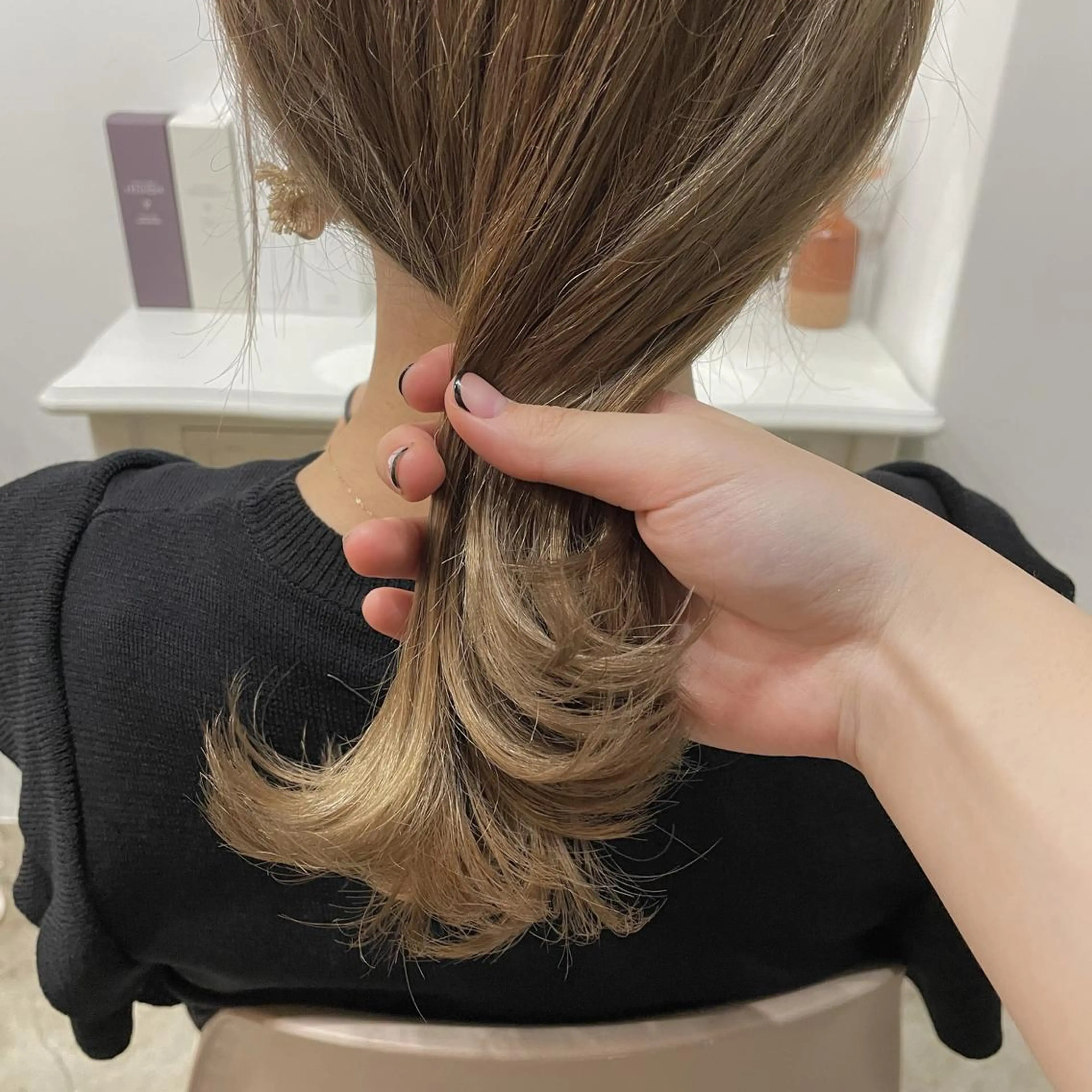 ミディアム 田原春 花梨のヘアスタイル