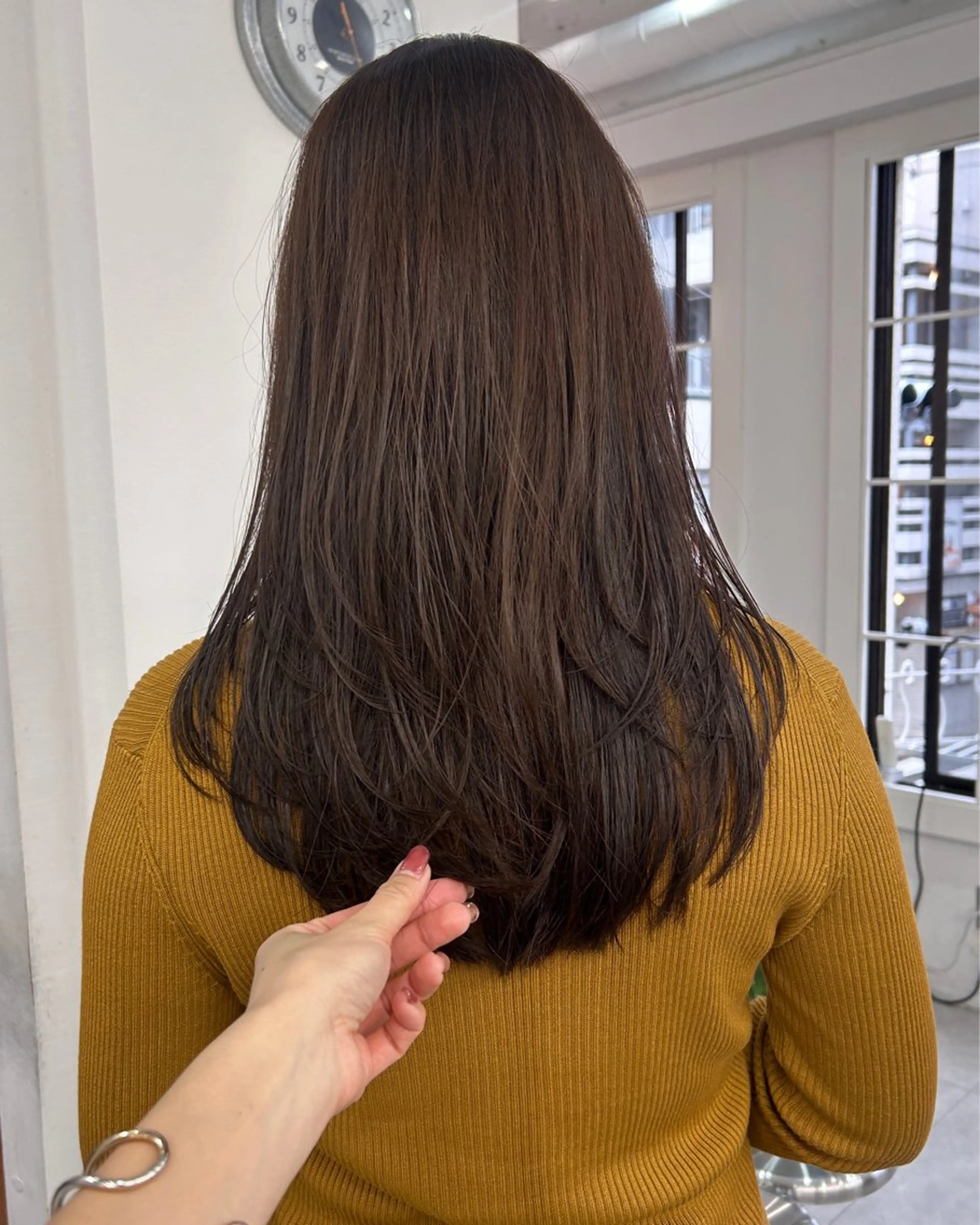 セミロング カラー カット ヘアカラー トリートメント レイヤーボブ/ 艶カラー/サナ🌼のヘアスタイル