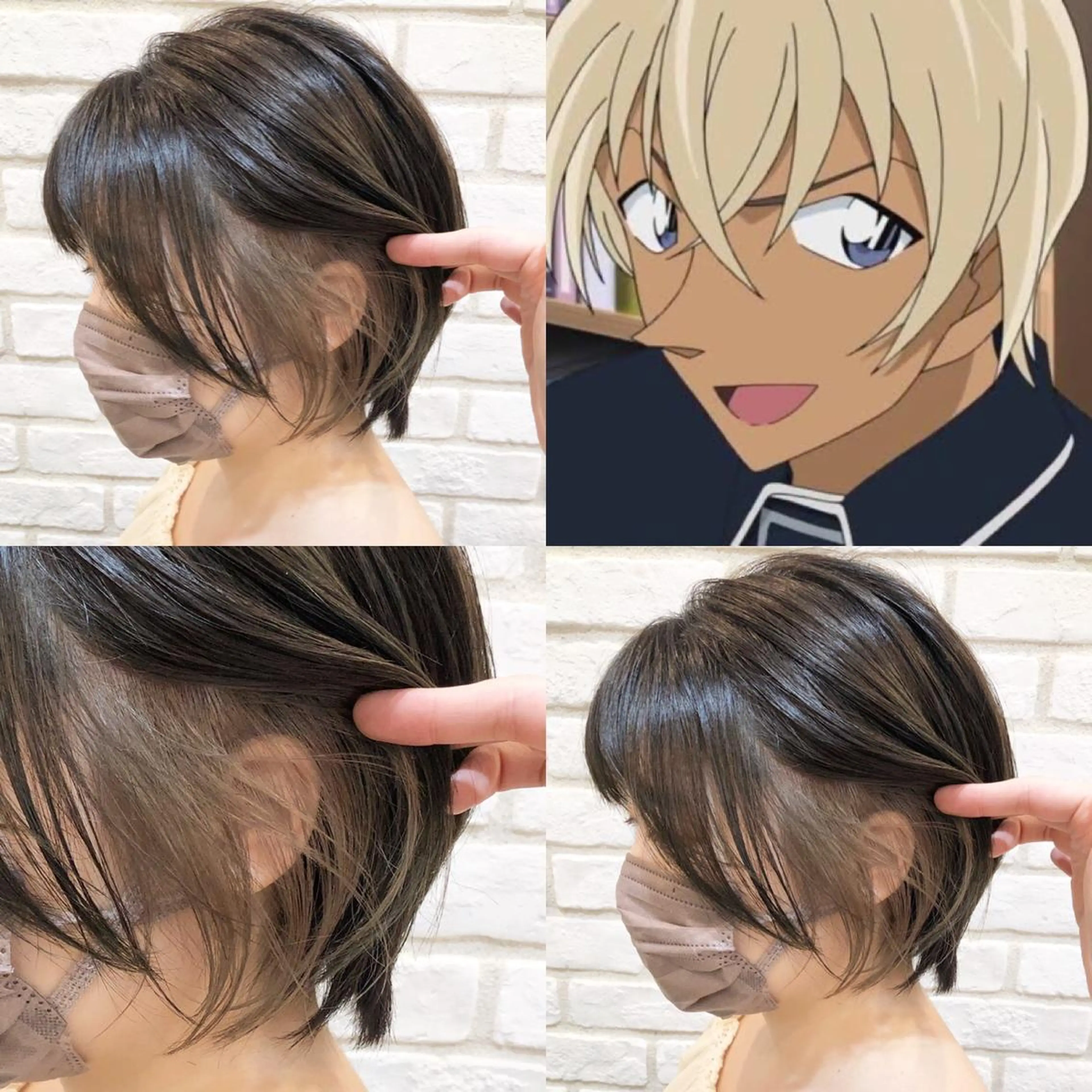 ✂️カット+イヤリングブリーチ(１回)+オンカラー(全頭)+トリートメント【推しカラー/アニメカラー/ケアブリーチ】の写真