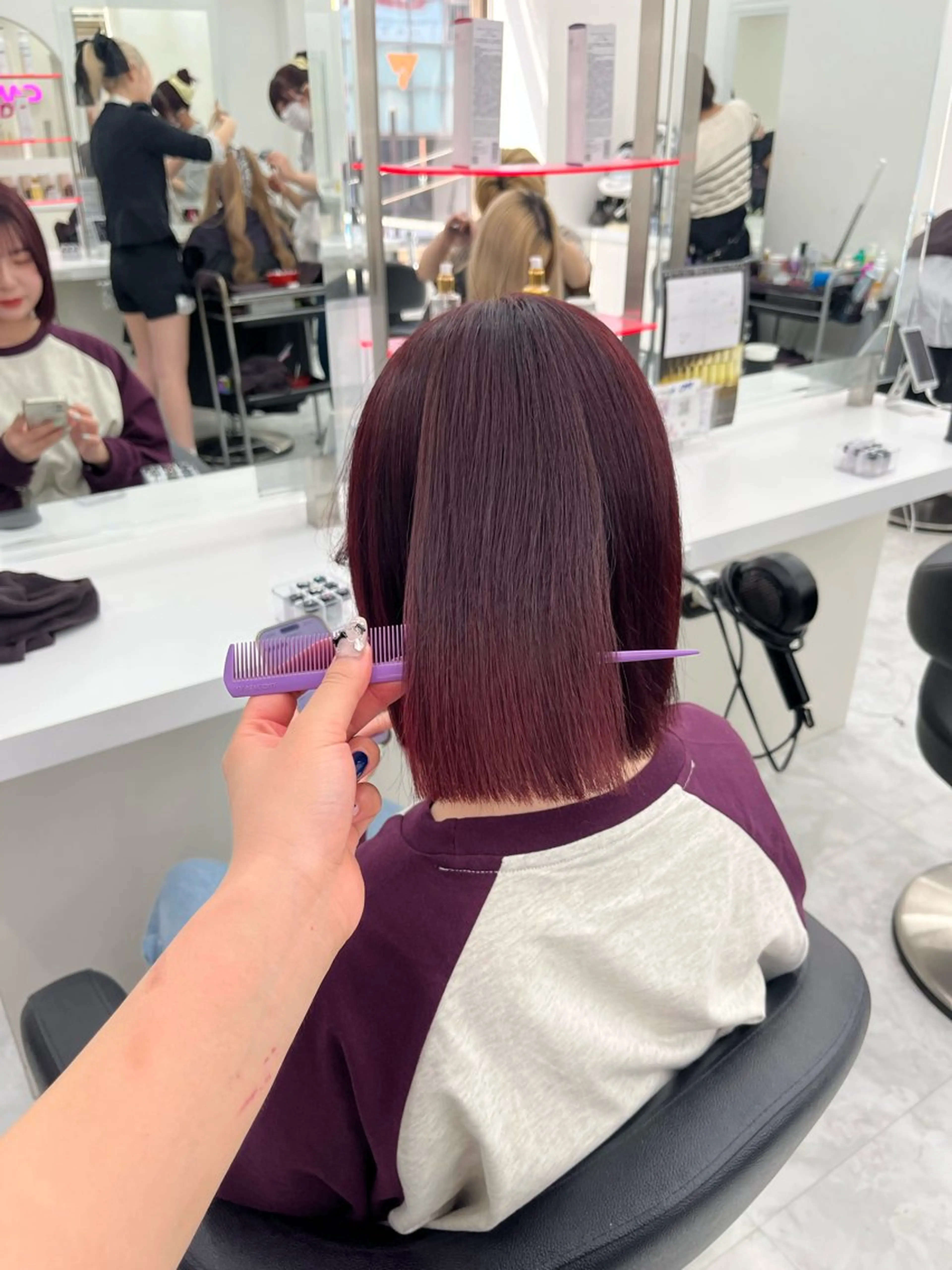 カラー ヘアカラー トリートメント ヘッドスパ ヘアセット 🍒暖色ダブルカラー /FUKA🍒のヘアスタイル