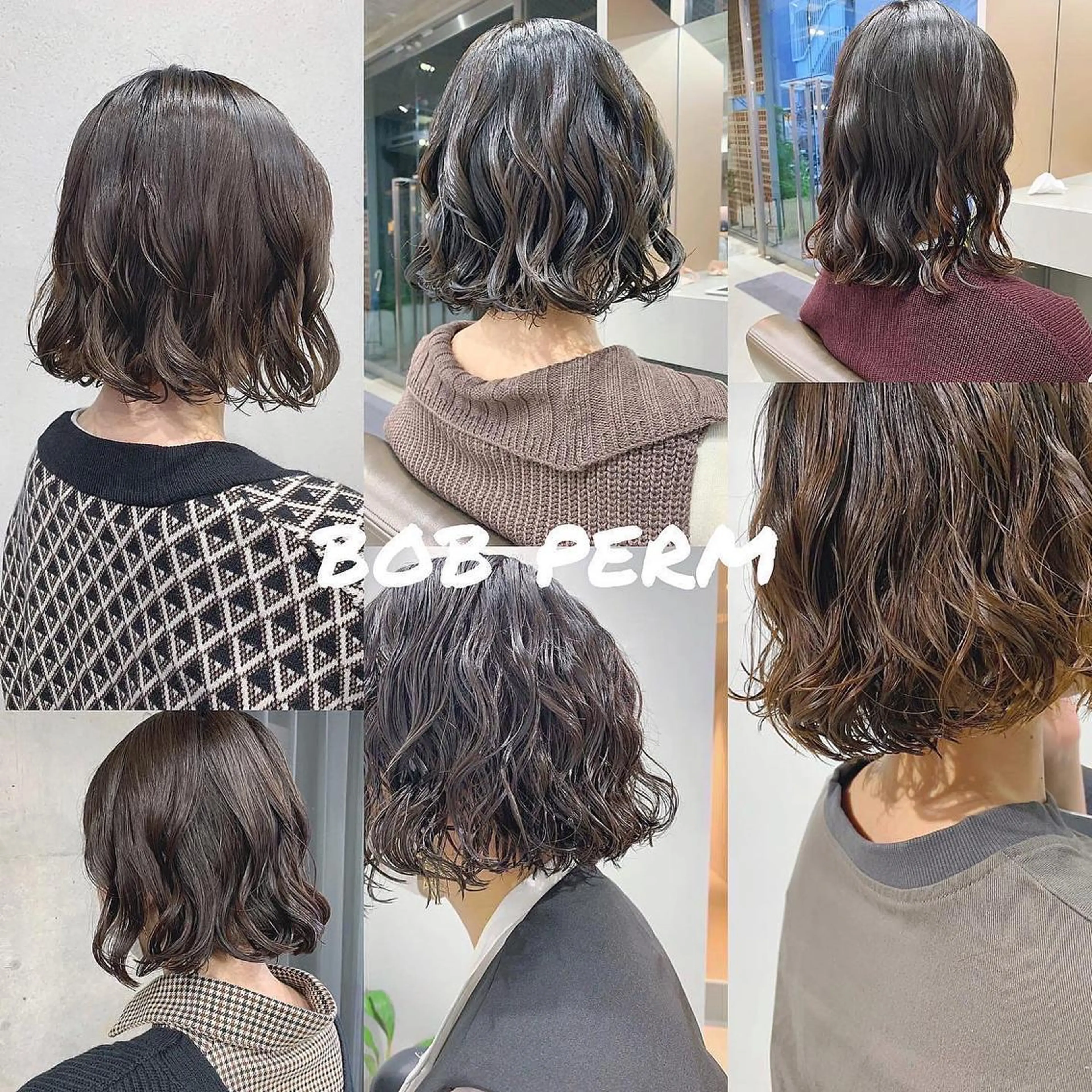 ショート パーマ ボブパーマコテ巻き風 パーマNo1深江秀平のヘアスタイル