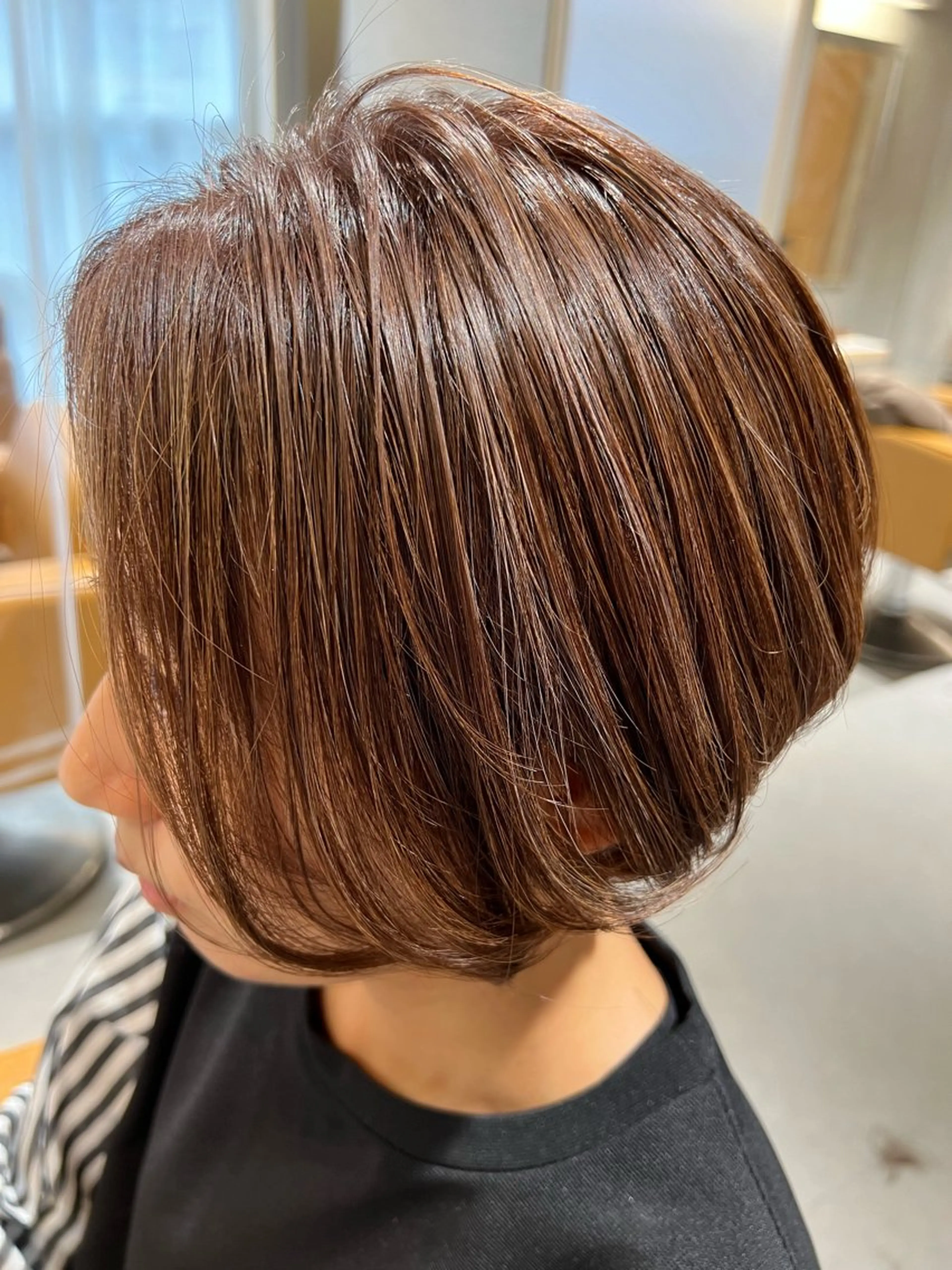 ショート カラー ショートボブ バレイヤージュ ブリーチ ケアブリーチ ダブルカラー 縮毛矯正×艶カラー /中村勇太のヘアスタイル