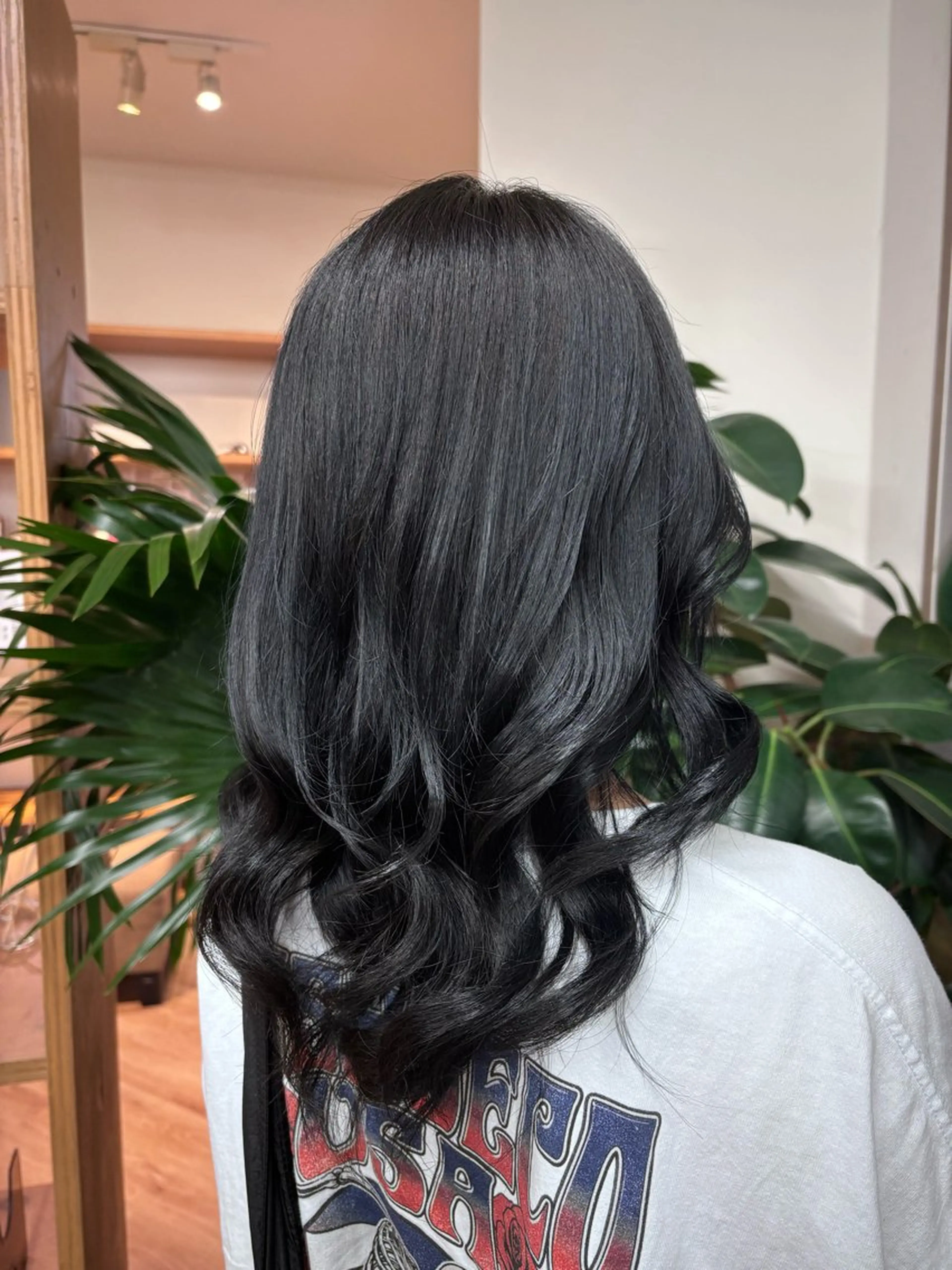 セミロング カラー 黒髪 ブルーカラー ブルーブラック 🦄カラーモデル 募集中🦄ちえみのヘアスタイル