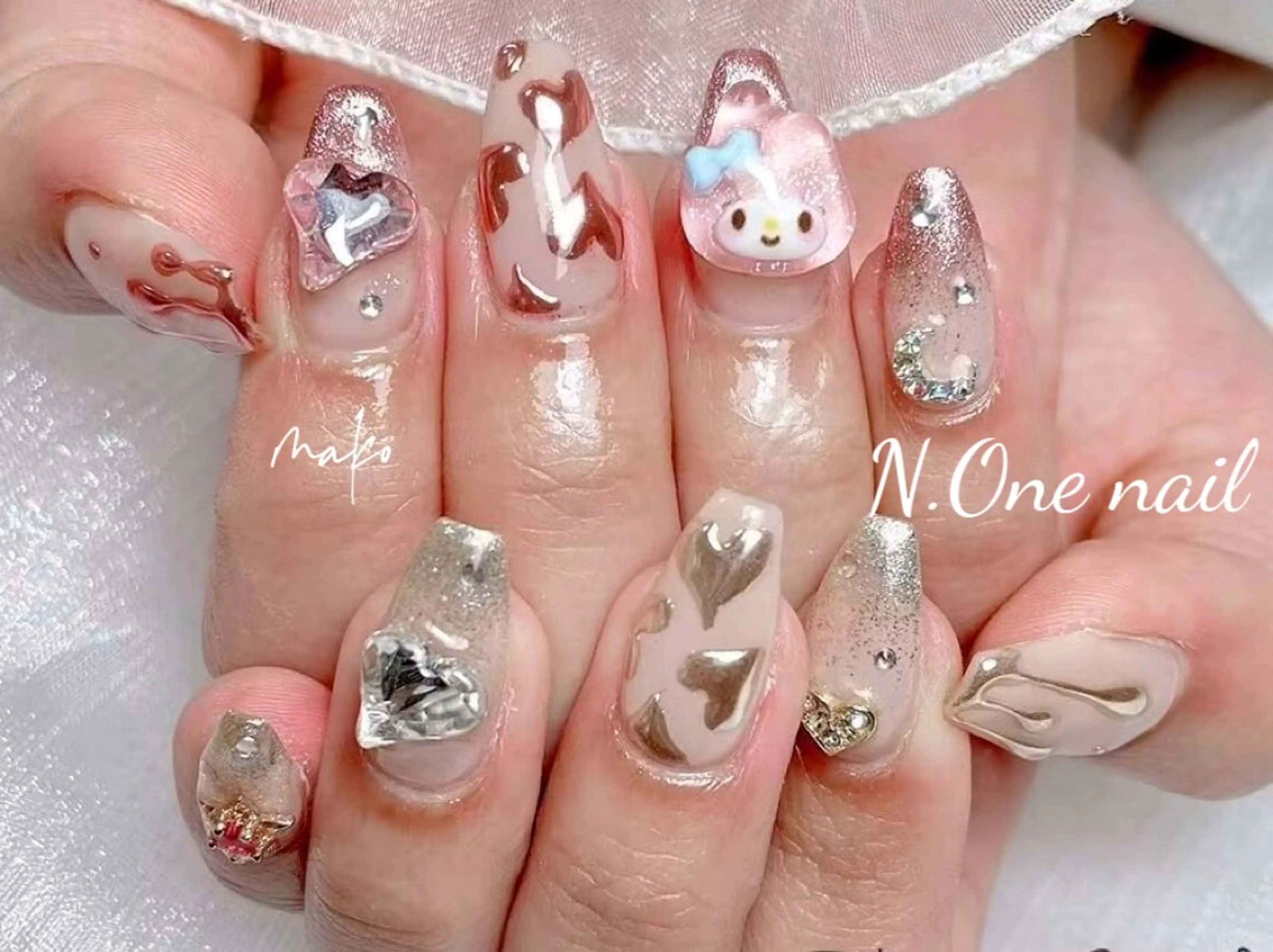 ネイル ハンドネイル 長いだし/スカルプ/ パラシェルN.oneのネイルデザイン