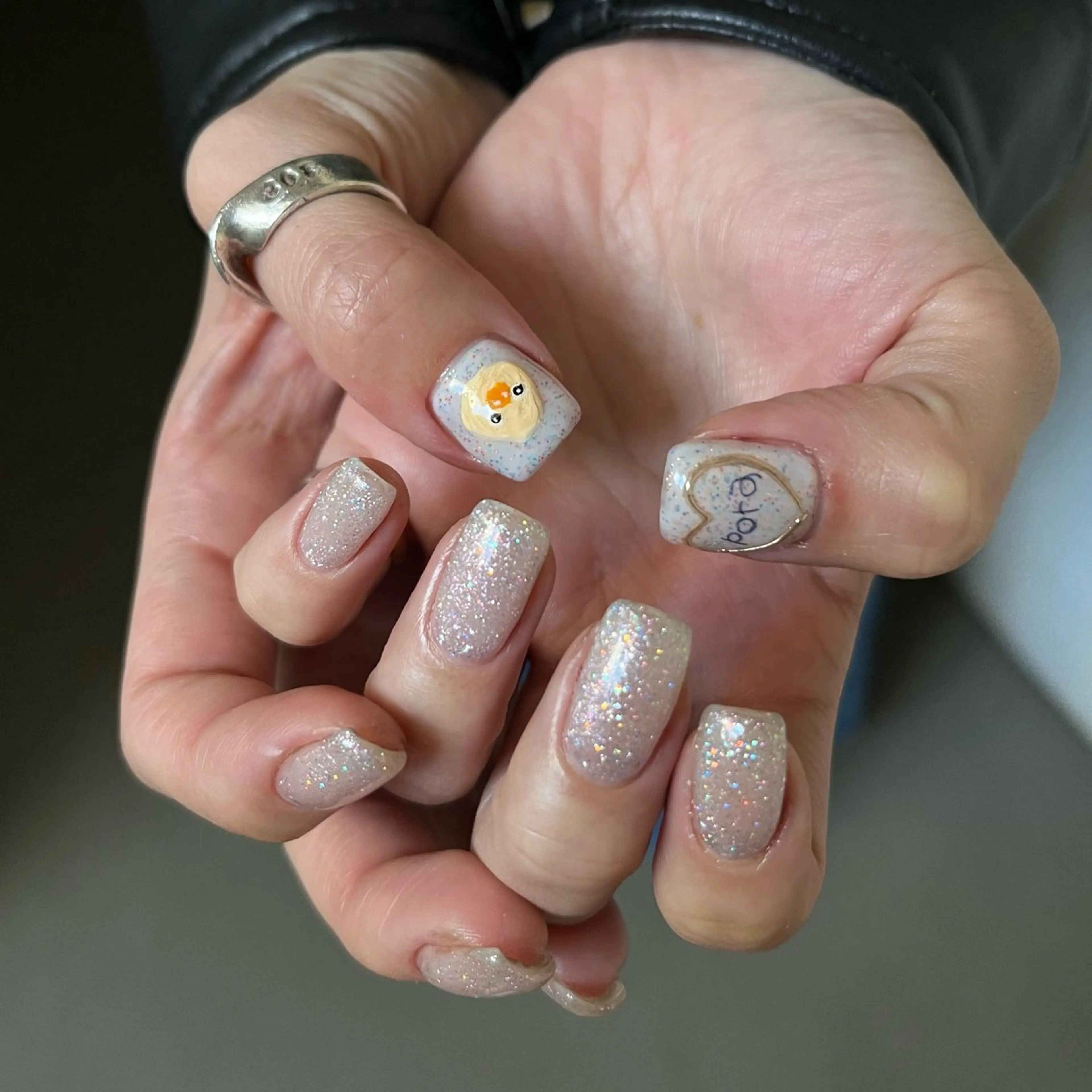 ネイル グリーン ハンドネイル vegh. nail／阿波座のネイルデザイン