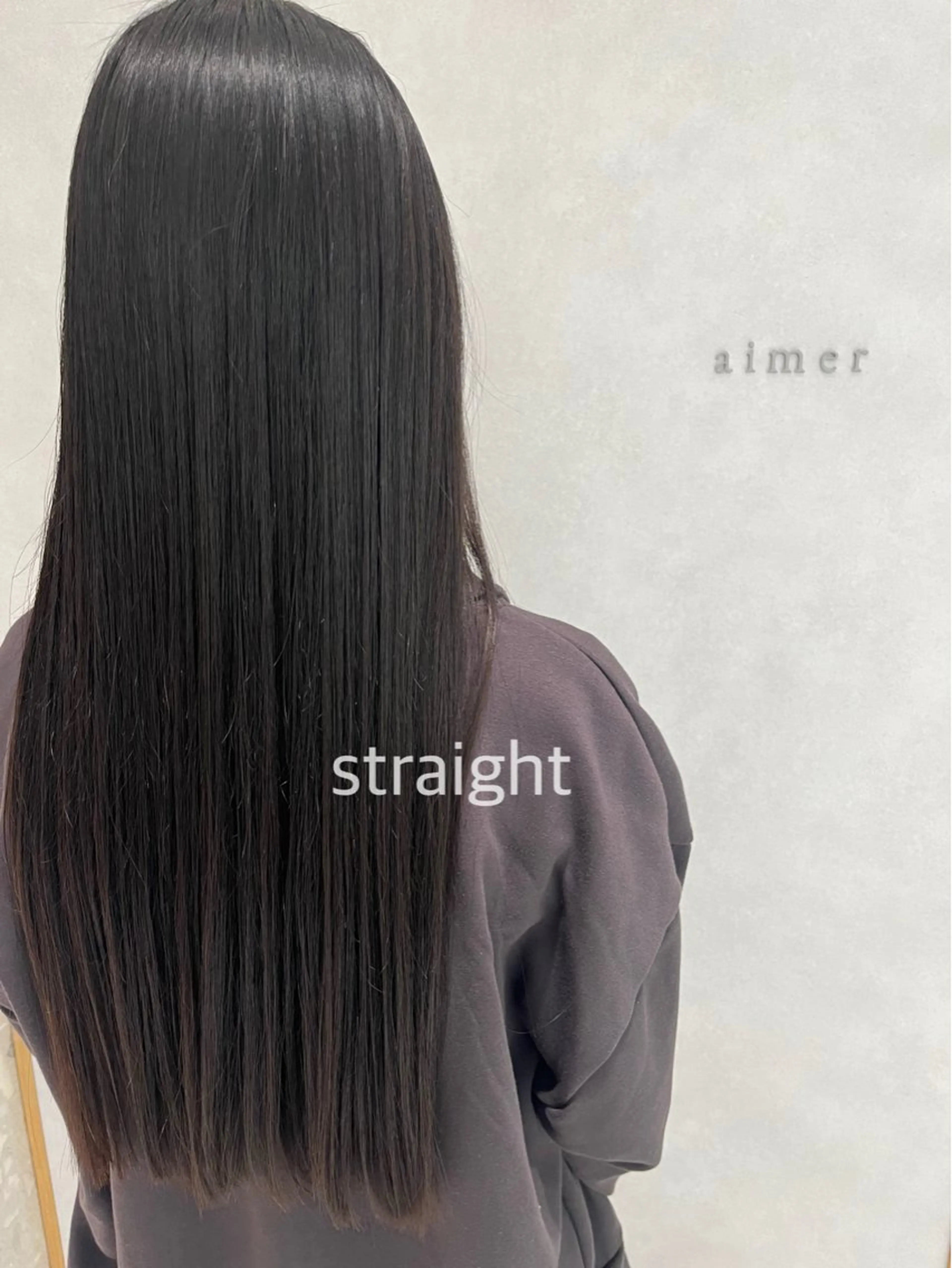 ロング パーマ 酸性ストレート ストレートパーマ イオカ ヒトミのヘアスタイル