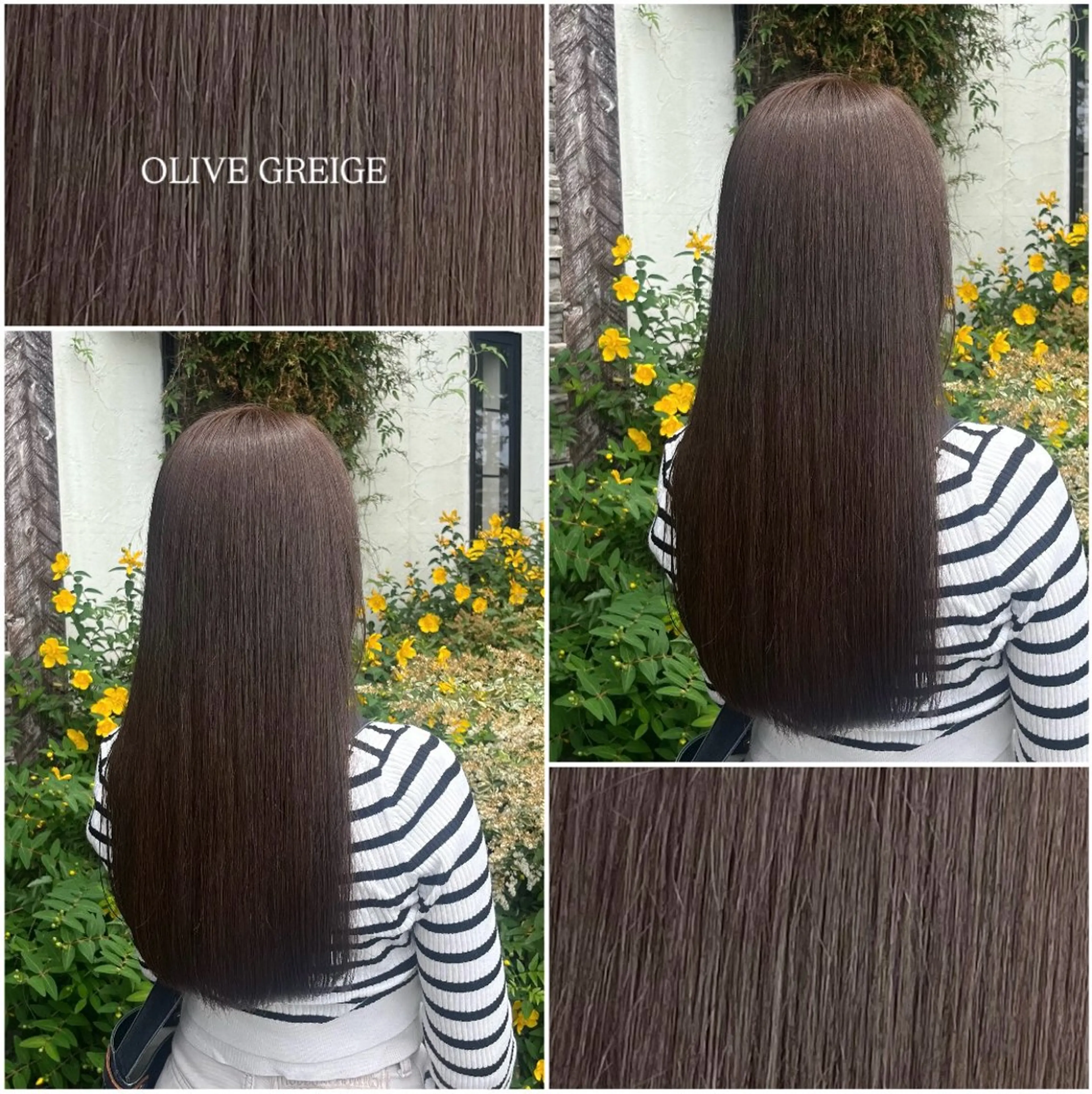 カラー オリーブカラー ルプラボウ 鈴木 莉菜のヘアスタイル