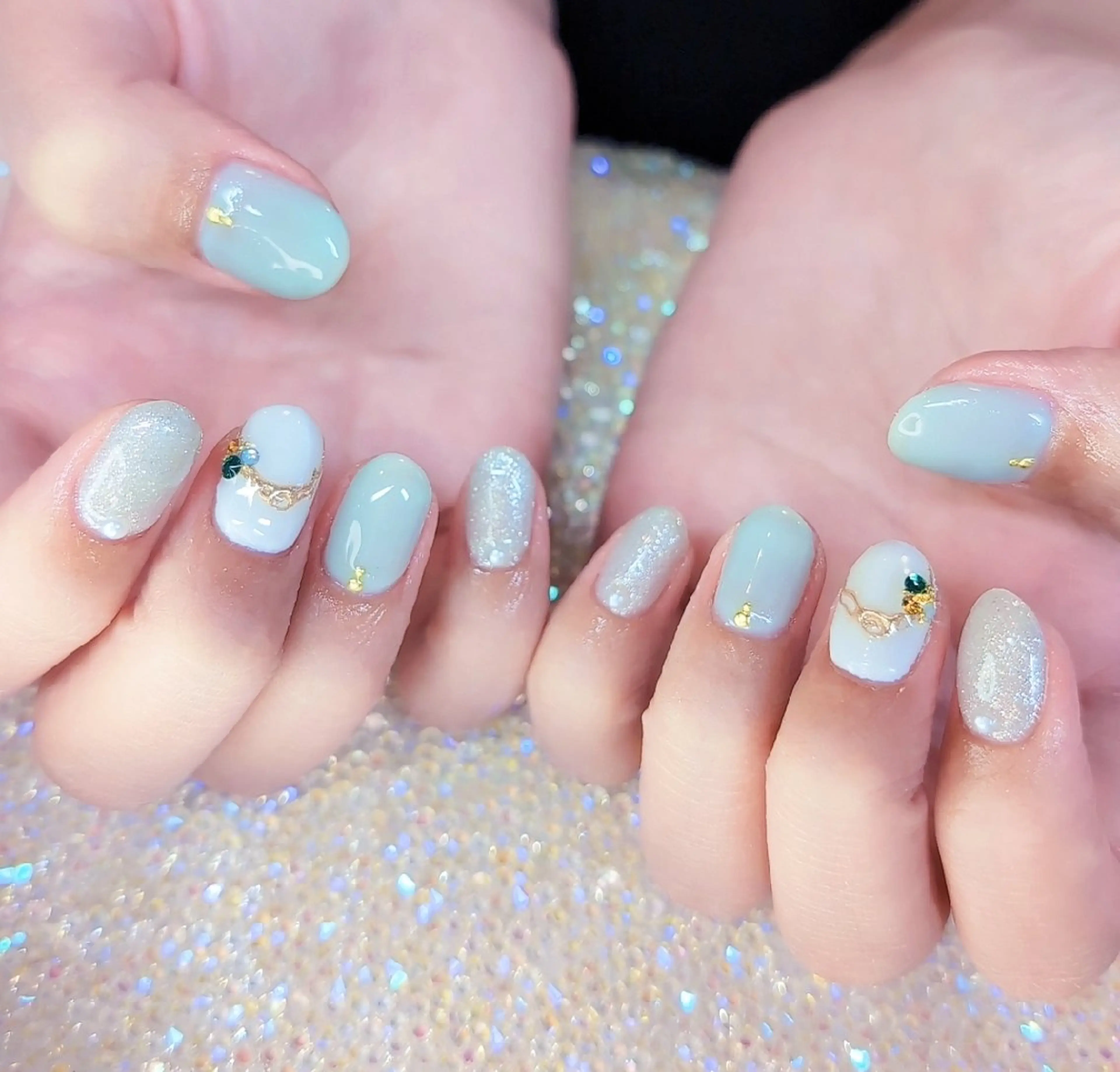 ネイル 長さ出し ジェルネイル 韓国ネイル マグネットネイル ニュアンスネイル ハンドネイル I LOVE ME NAIL.｡.:*♡のネイルデザイン