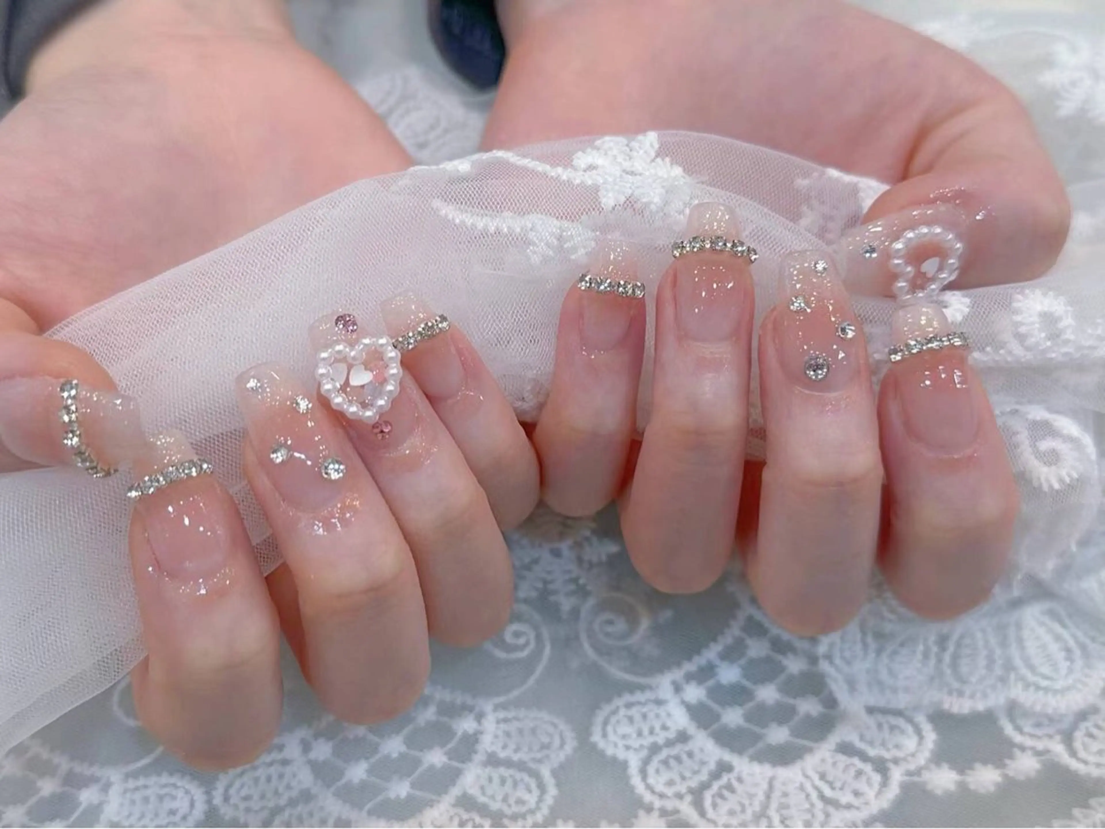 ネイル アートネイル フラワーネイル フットネイル ジェルネイル ハート babarla Nailのネイルデザイン