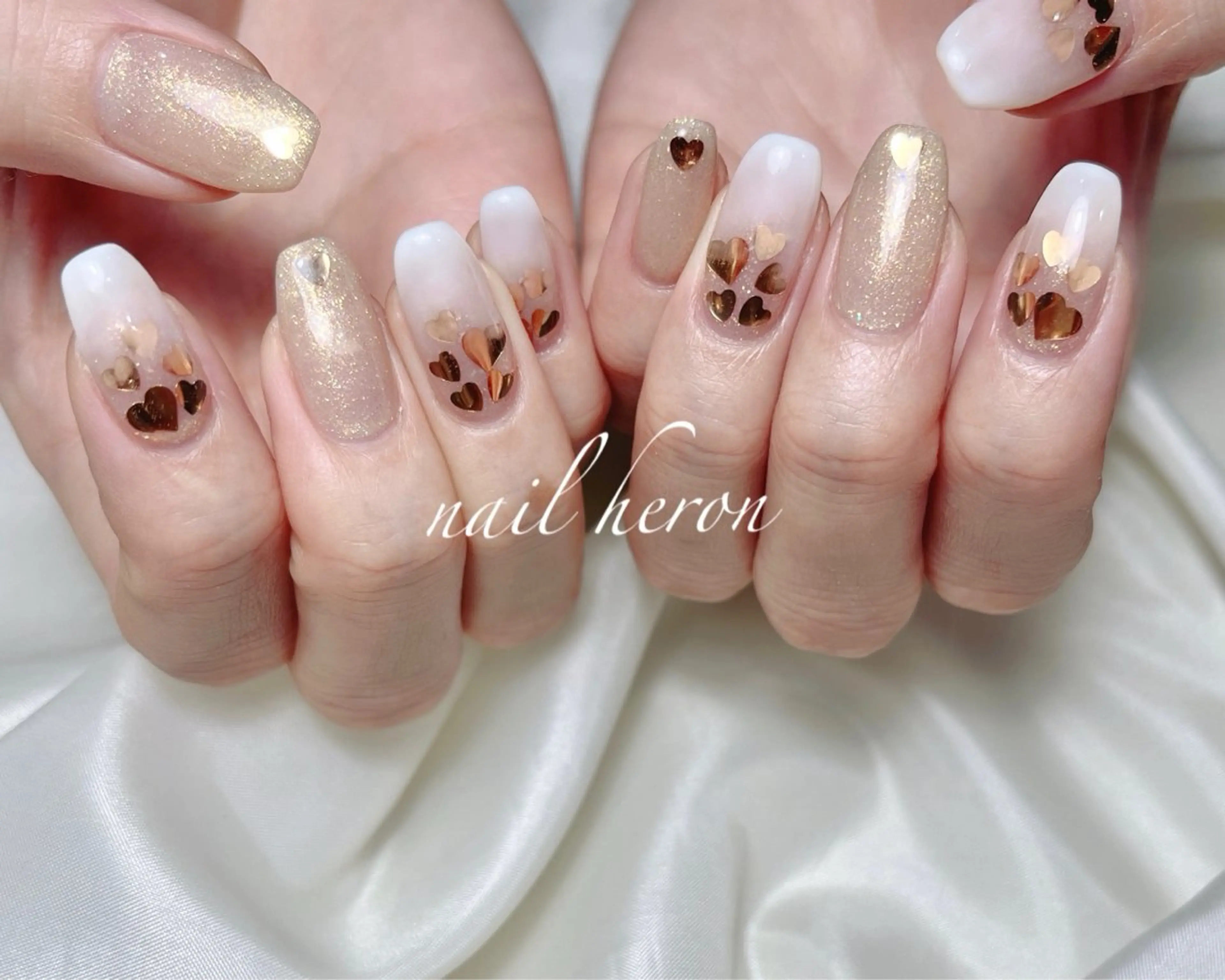 ネイル バレンタイン ハンドネイル nail heron所属・saki_ nail heronのネイルデザイン