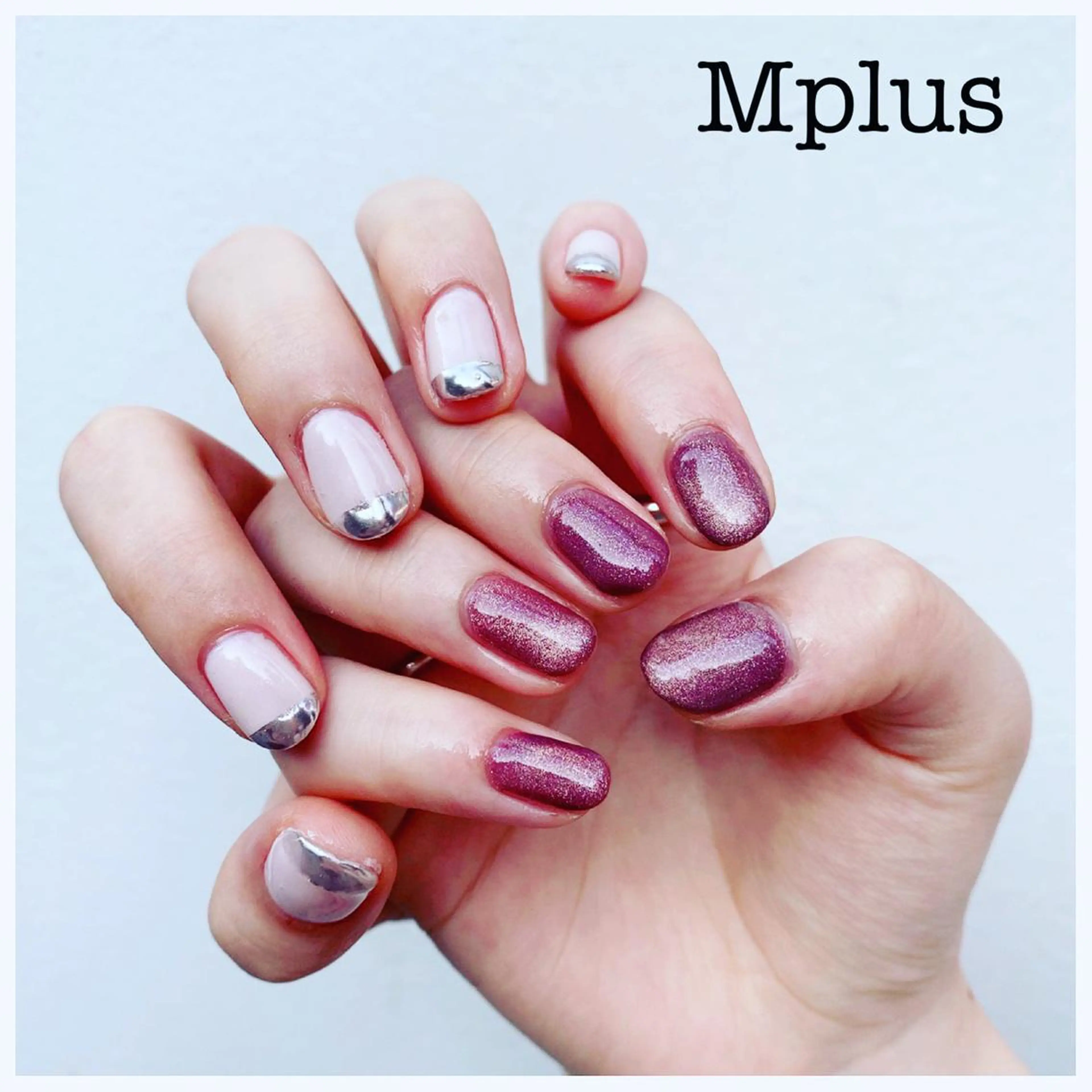ネイル マグネットネイル ミラーネイル Mplus miyukiのネイルデザイン