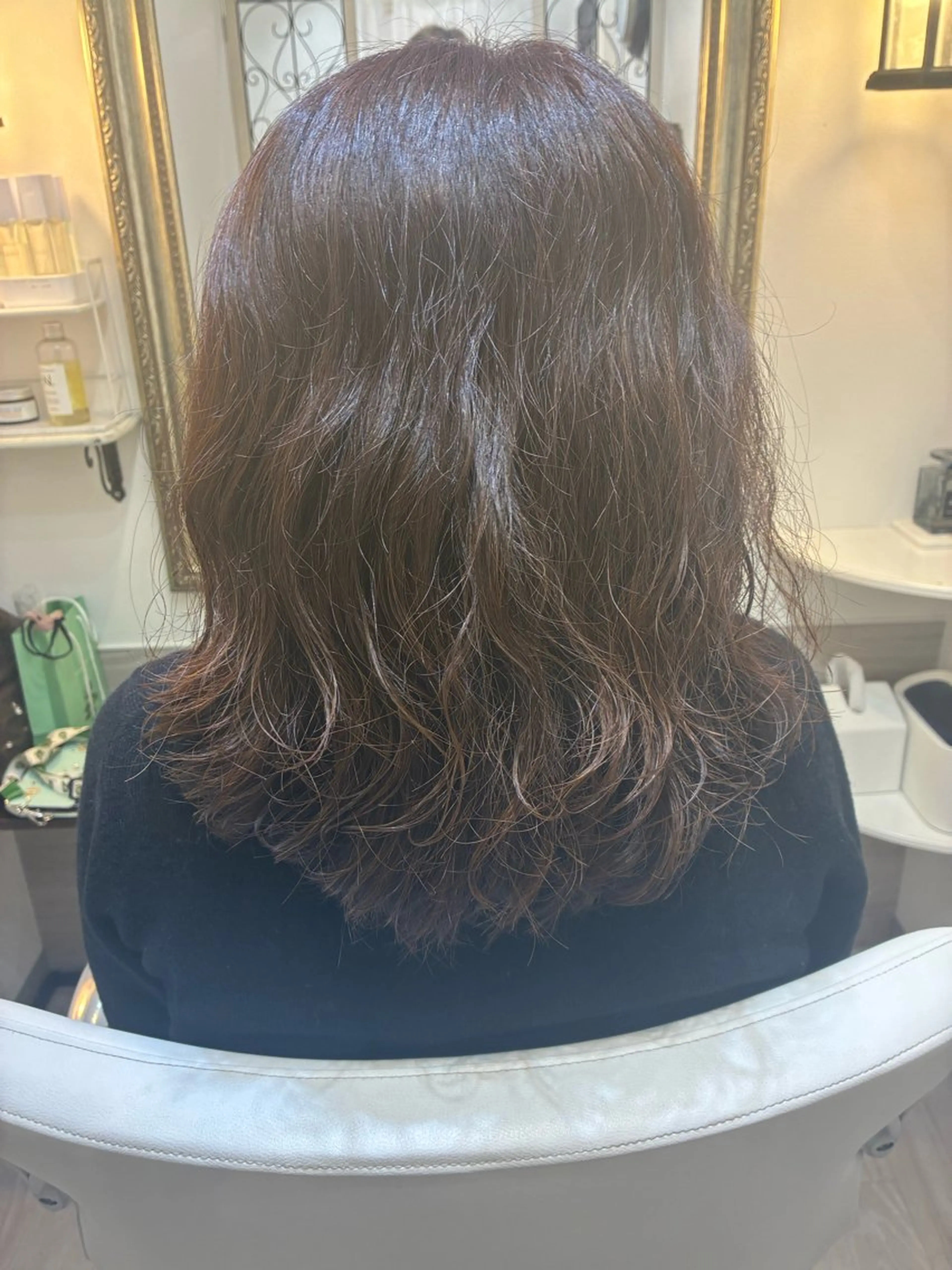 ミディアム カラー ✨透明感カラー✨ ☘️くすみカラー☘️のヘアスタイル
