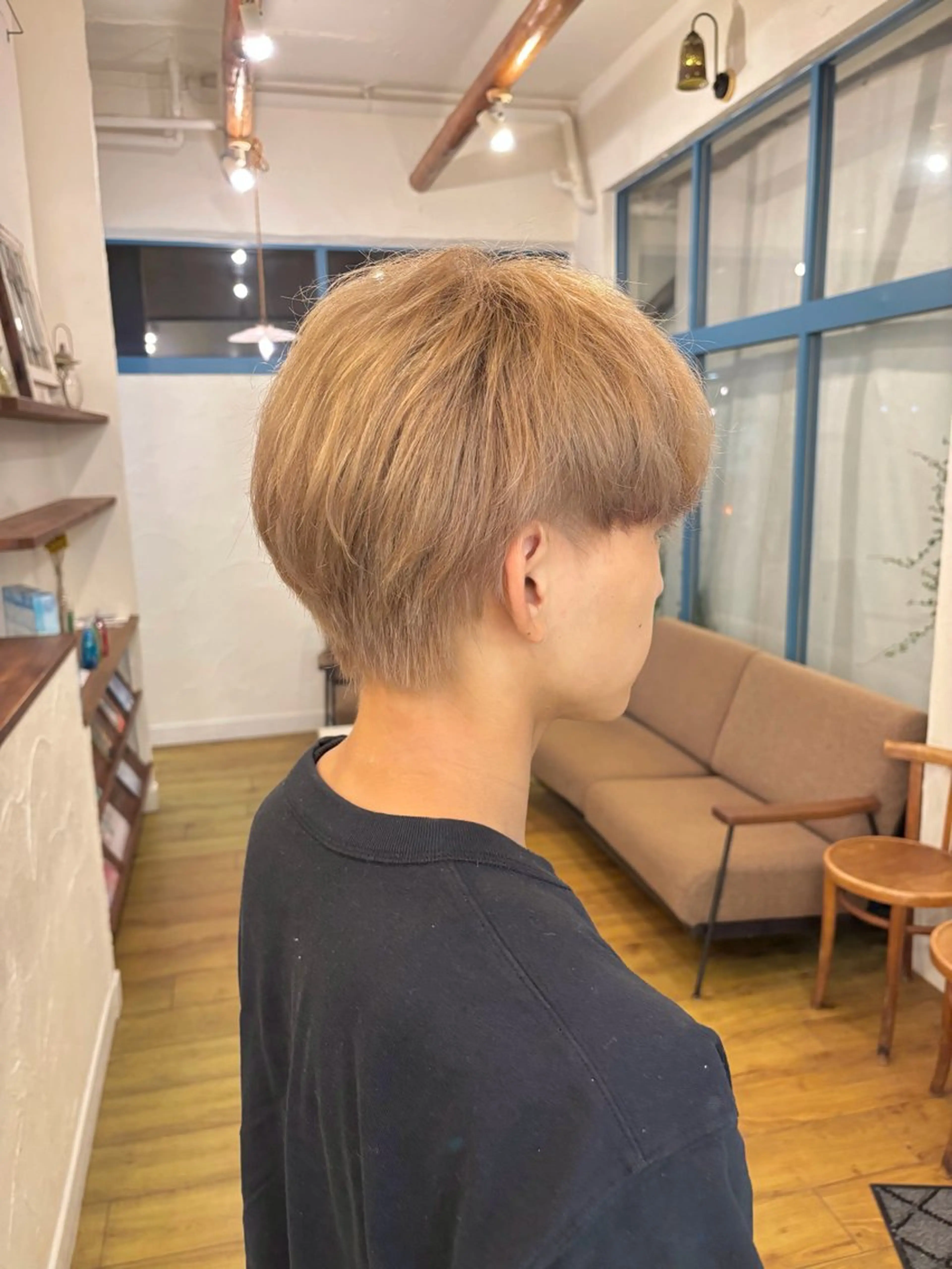 ショート カラー メンズ メンズブリーチ ブリーチ ヘアカラー musée 柱店のヘアスタイル