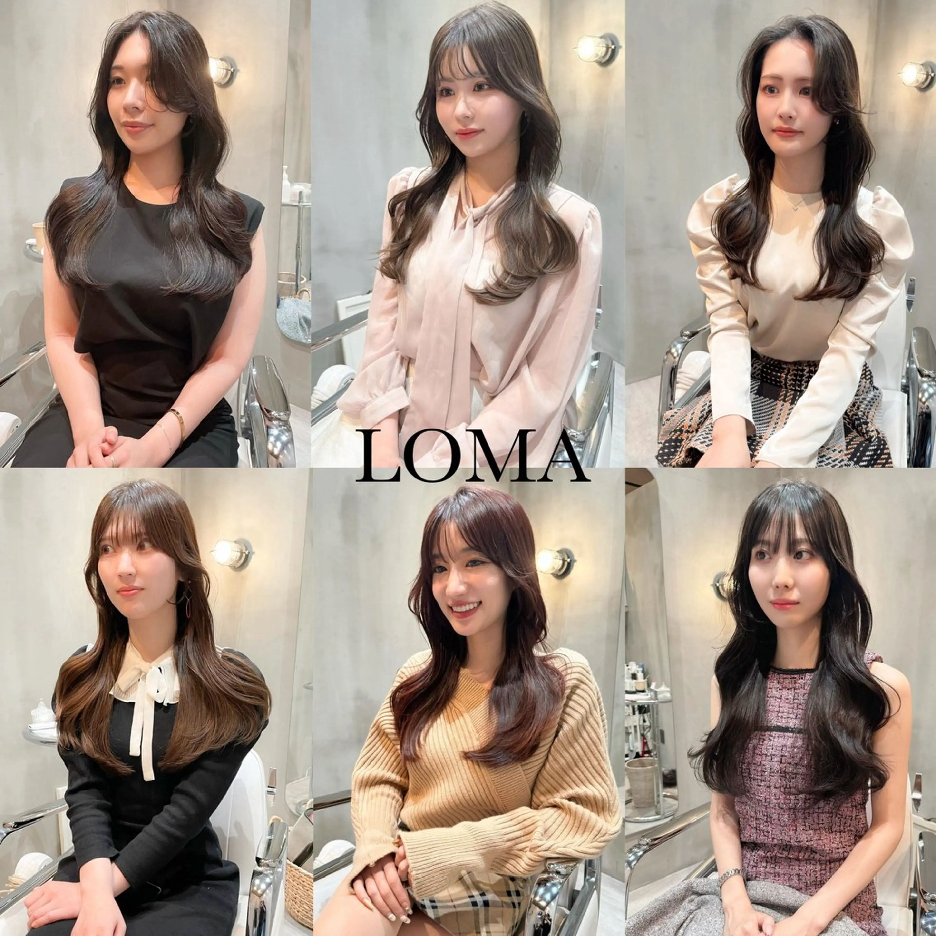 ロング 韓国風ヘア レイヤーカット カット ヘアカラー トリートメント LOMA🇰🇷 銀座クボタのヘアスタイル