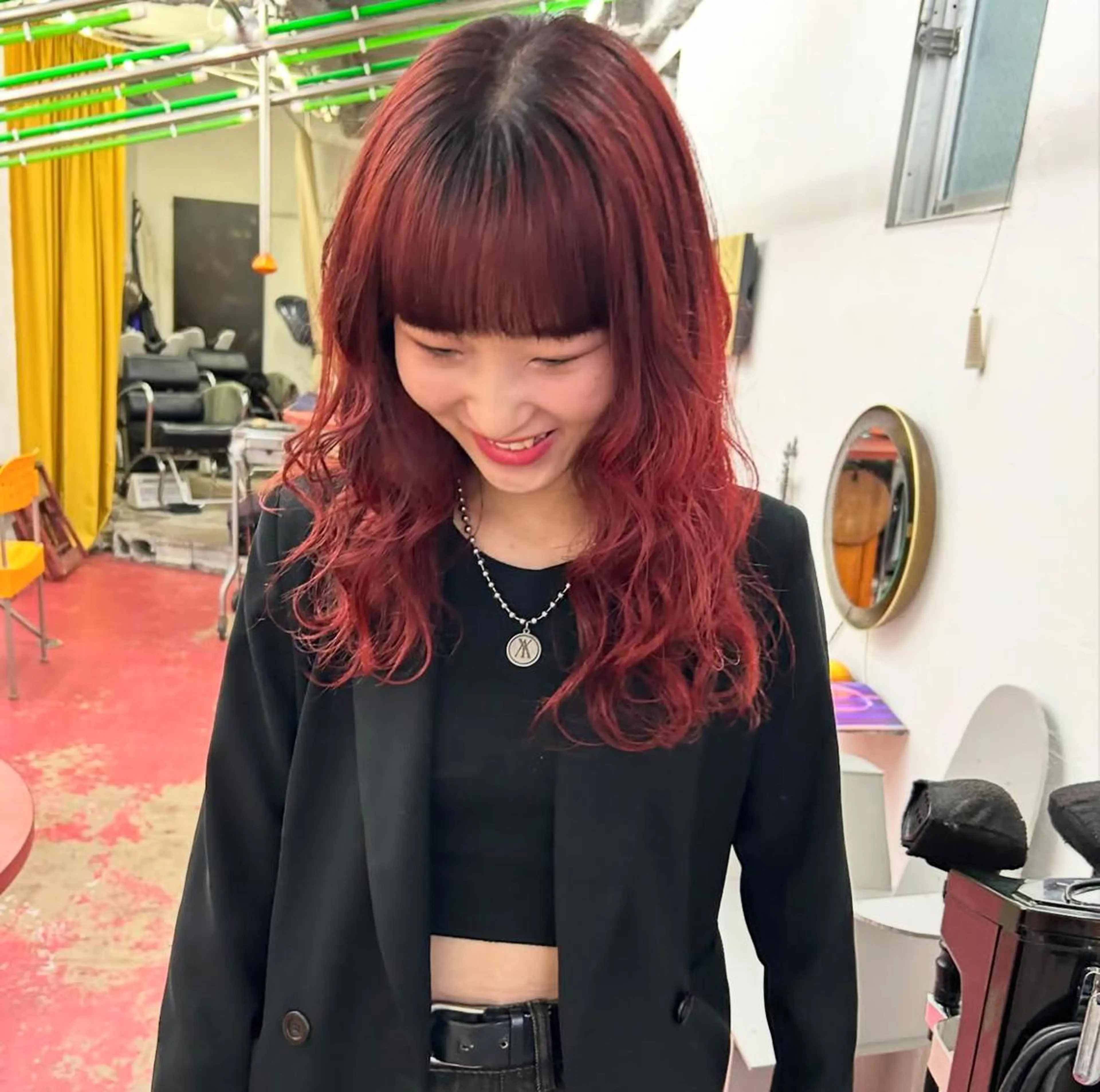 セミロング カラー カット ヘアカラー トリートメント qiie ワンカラー ダブルカラーのヘアスタイル