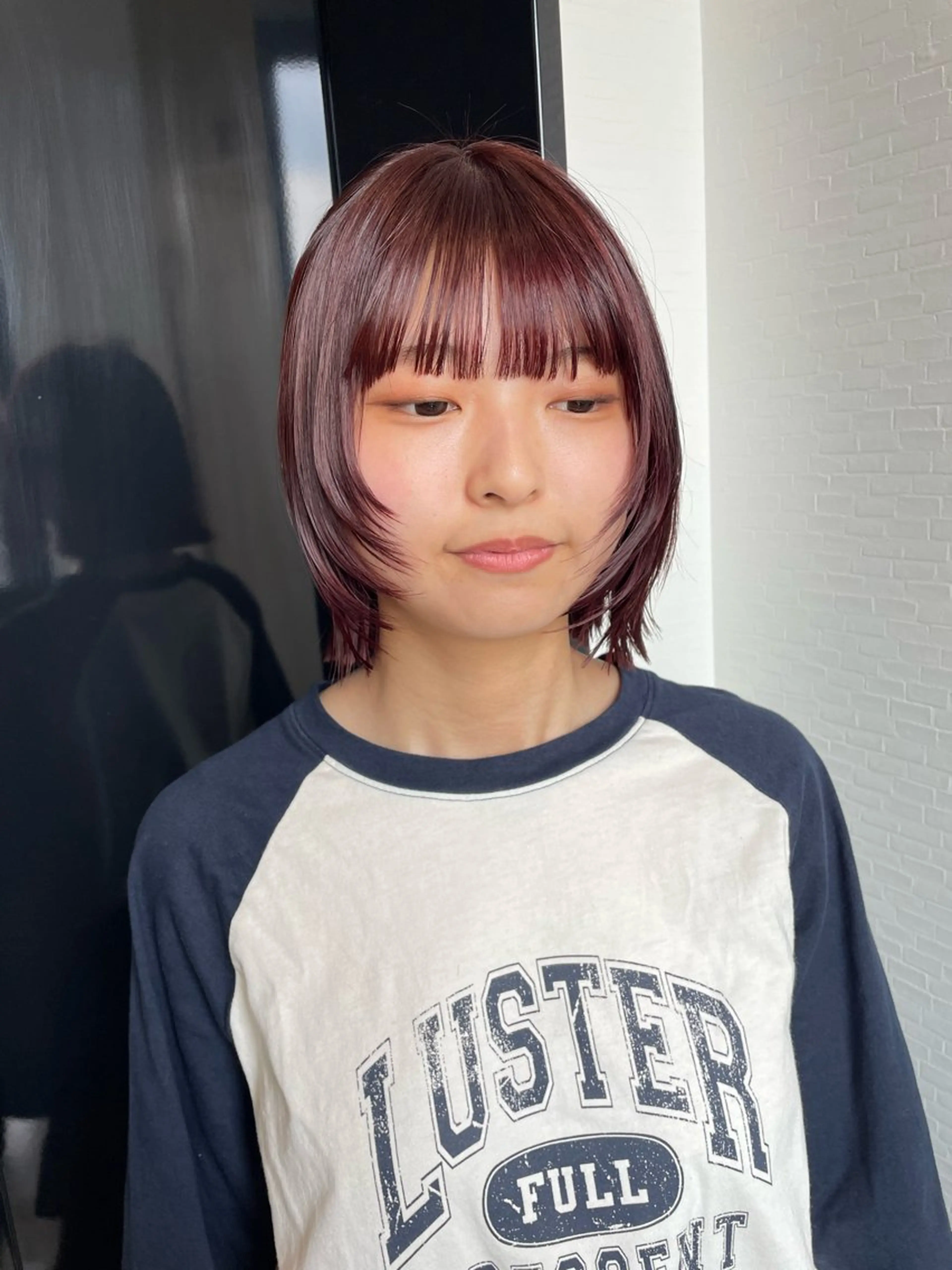 ミディアム カラー ブラウンカラー 顔周りカット レイヤーカット ヘアカラー YUI/ ブリーチカラー🌷のヘアスタイル