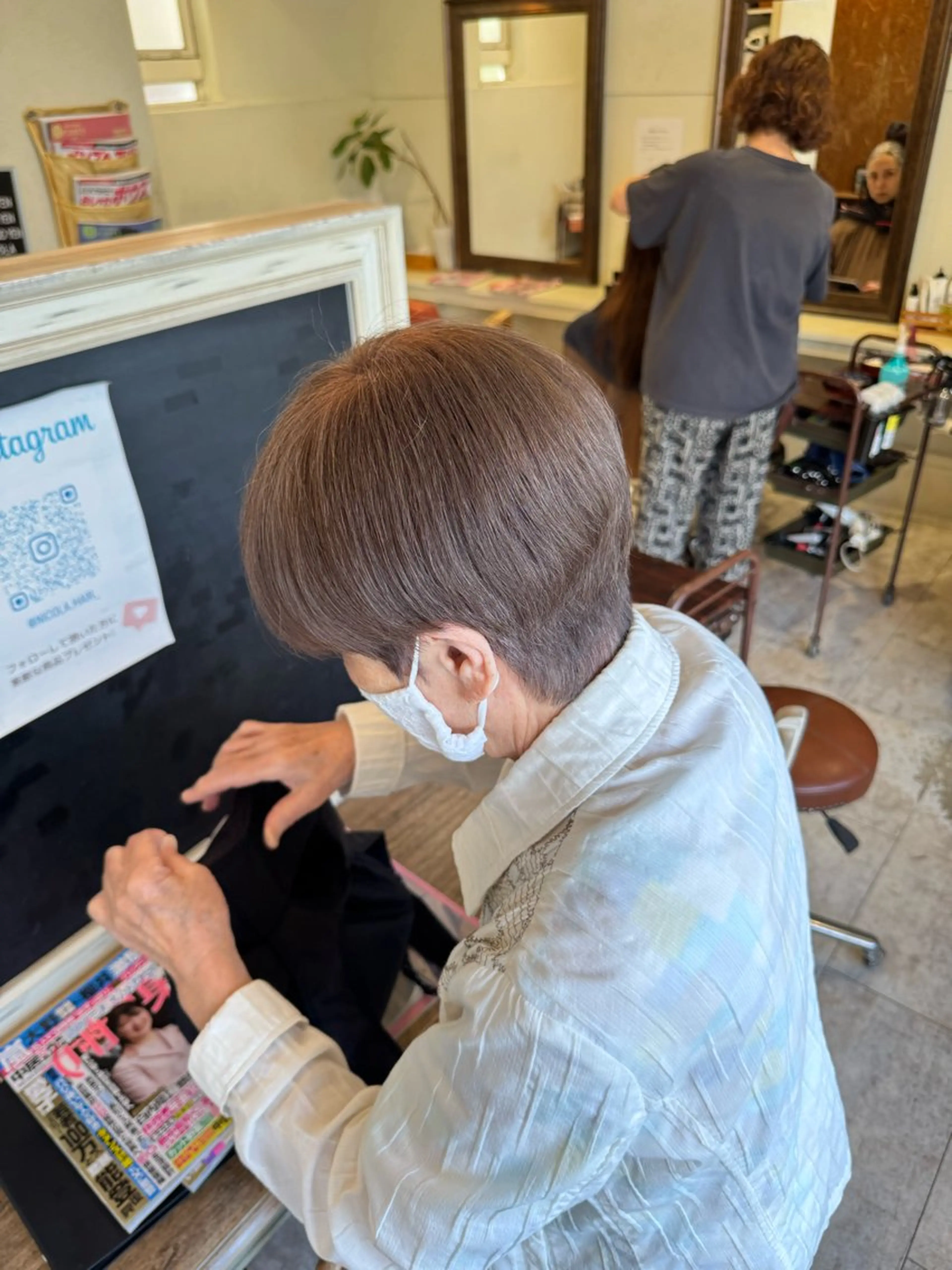 ショート 白髪ぼかし/髪質 改善/KOMORIのヘアスタイル