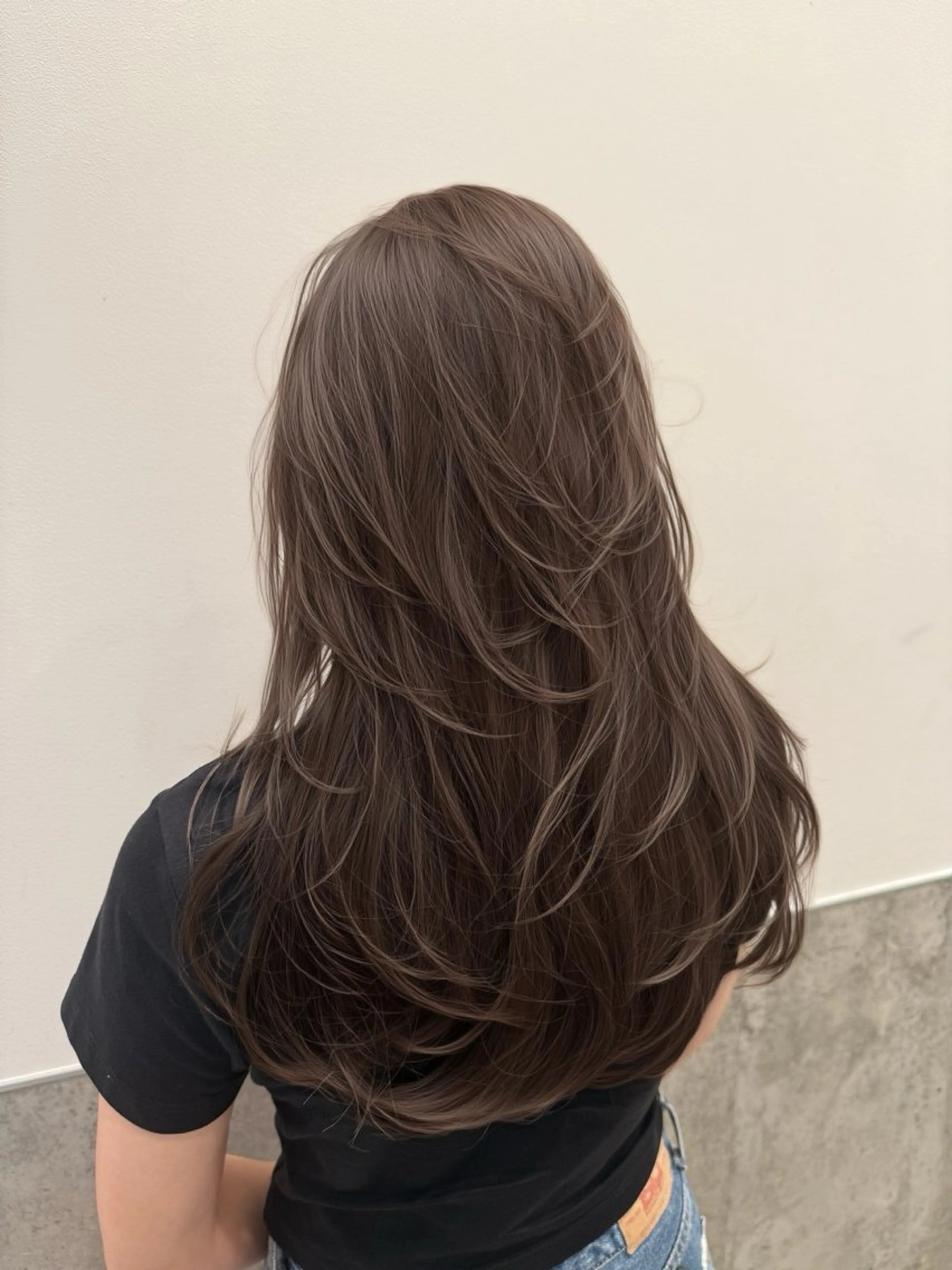 レイヤーカット＋ブリーチ無しWカラー＋トリートメント🩵の写真