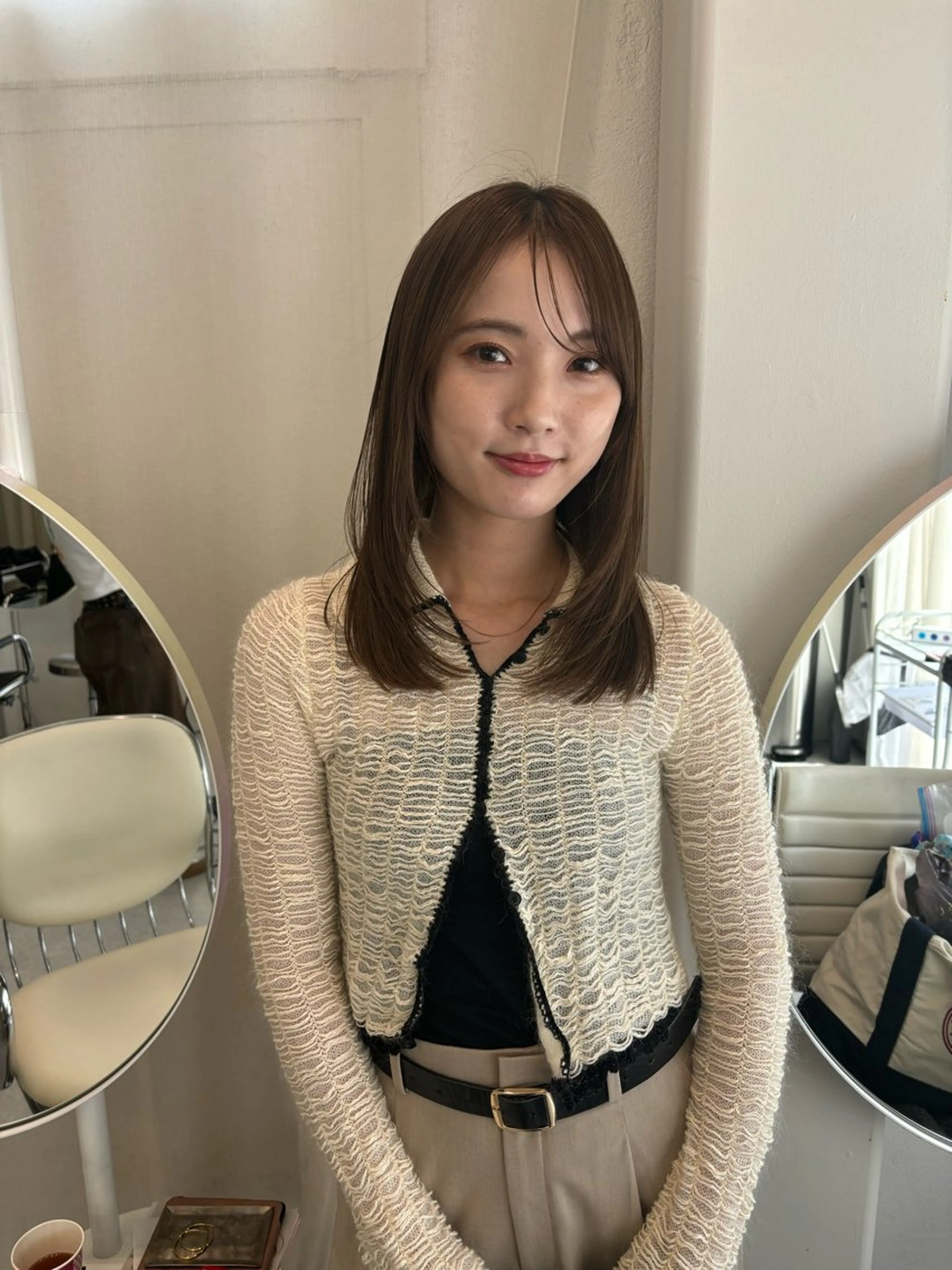 ミディアム カラー レイヤーカット カット トリートメント レイヤーカット🎀 kanaのヘアスタイル