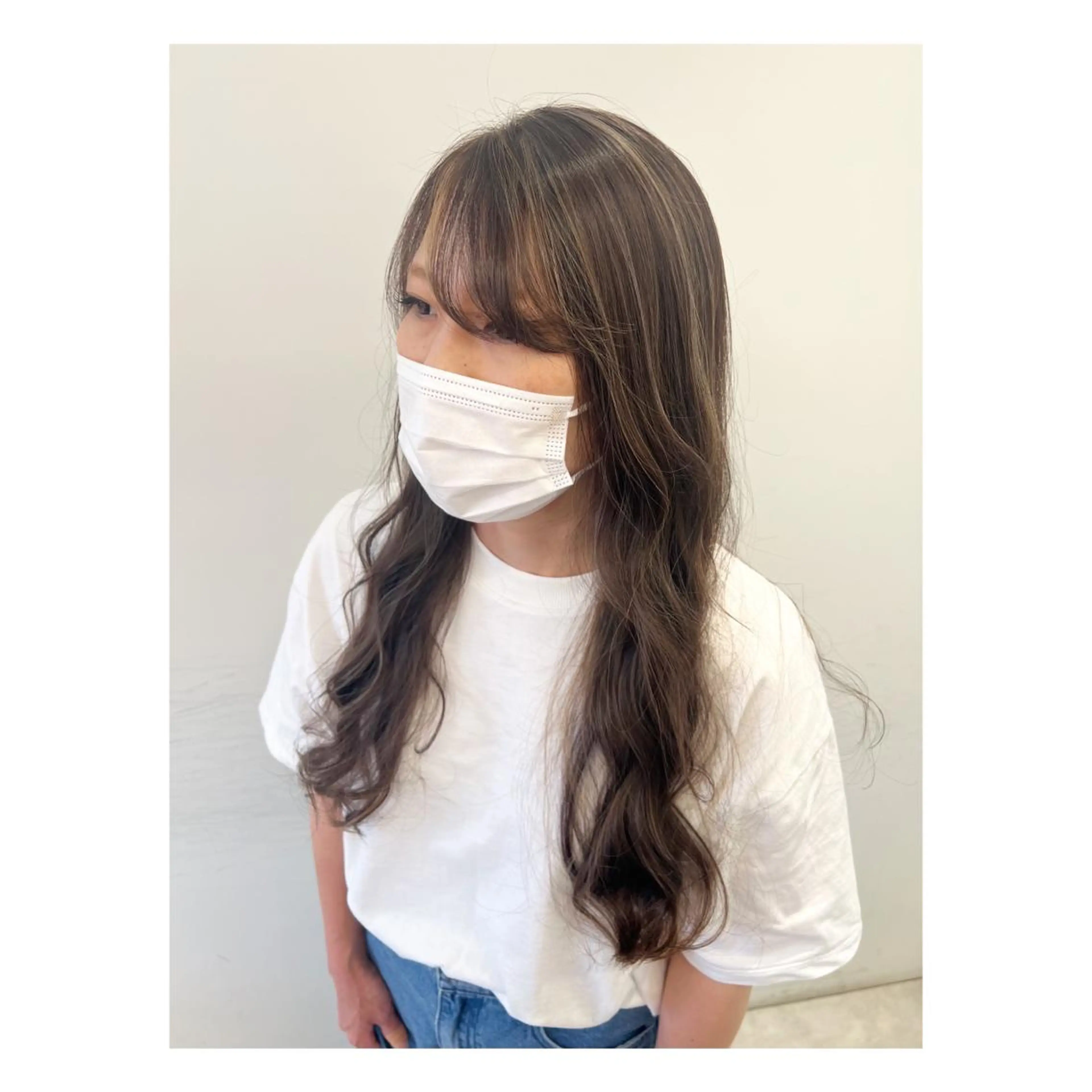 ロング カラー あらい なつみのヘアスタイル