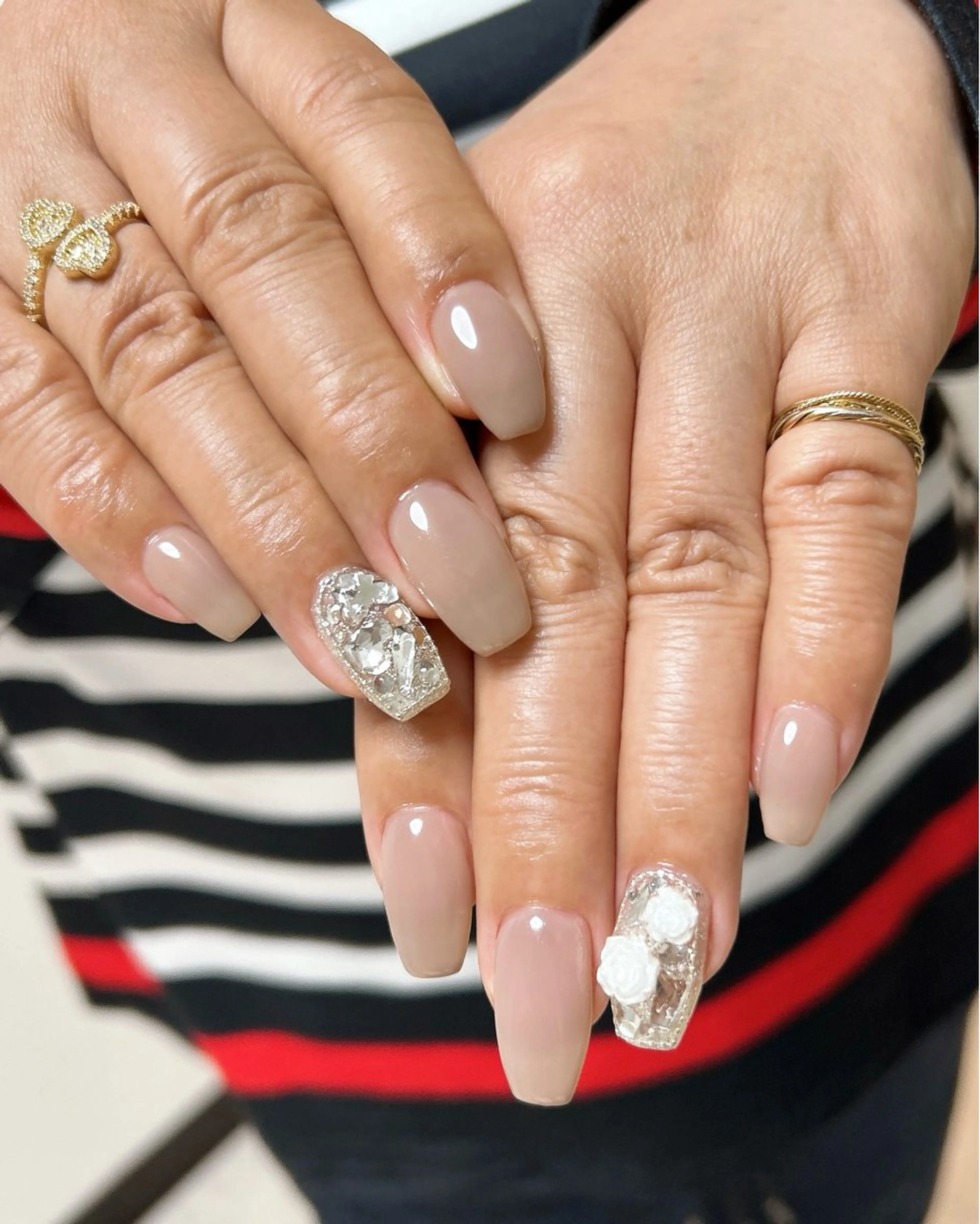 ネイル アートネイル キラキラネイル ハンドネイル ten nail salon　かえでのネイルデザイン