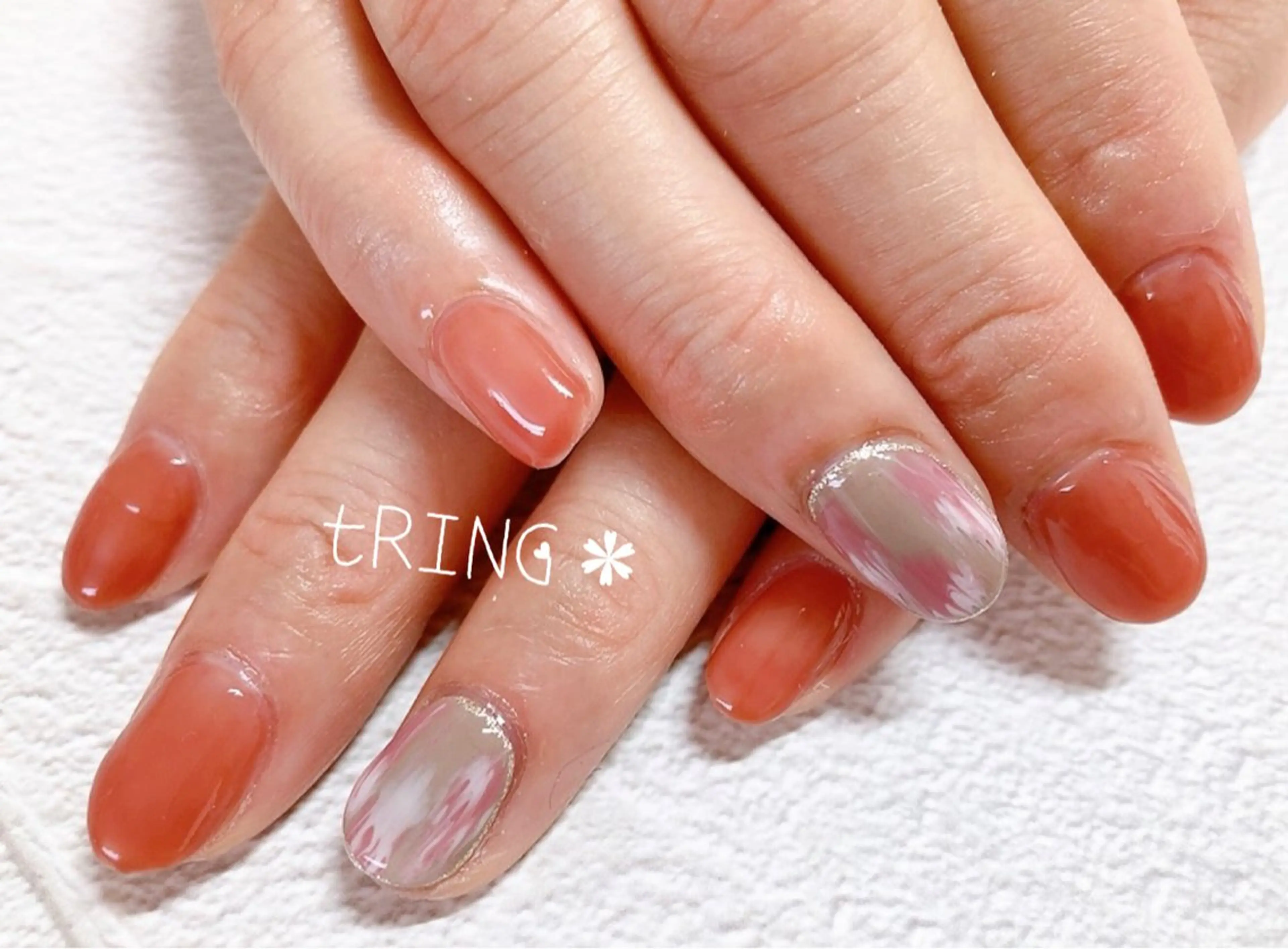 ネイル ハンドネイル tRING＊ しいの木台のネイルデザイン