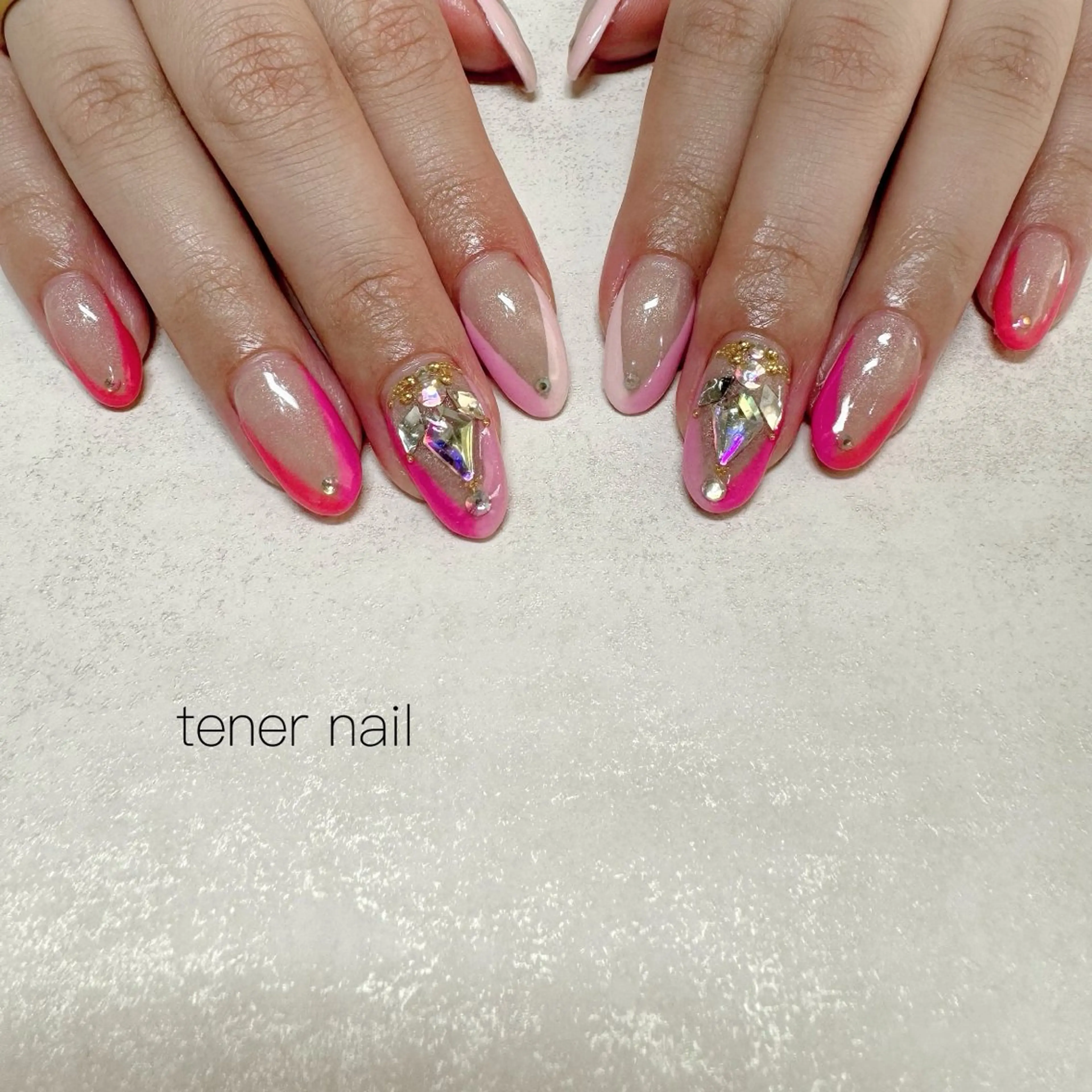 ネイル フレンチネイル ピンク ハンドネイル テネルネイル tener nailのネイルデザイン