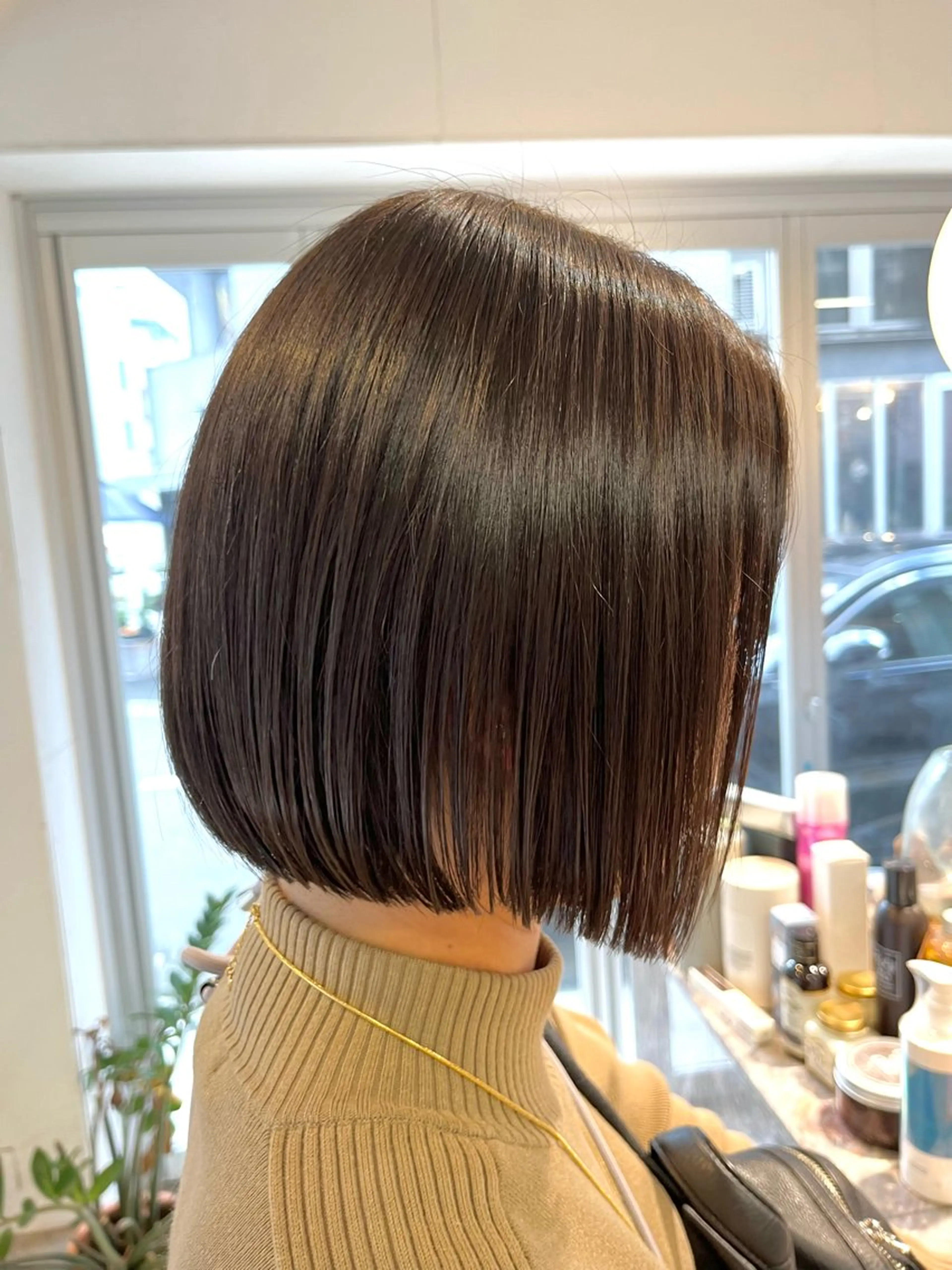 ミディアム カラー カット ヘアカラー トリートメント 池田 寿子のヘアスタイル