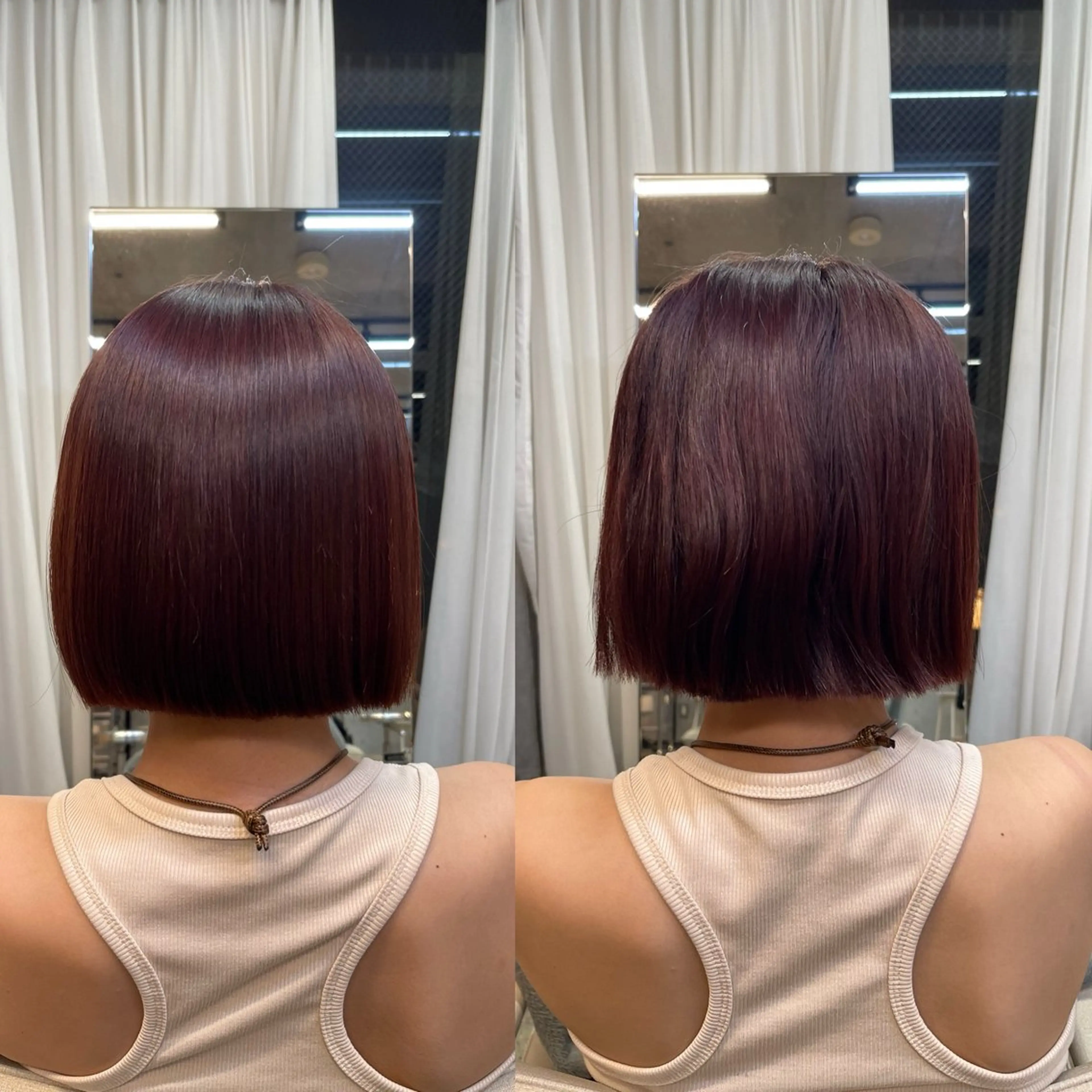 ショート 縮毛矯正 トリートメント 縮毛矯正 まとまるレイヤー カット/透明感カラーのヘアスタイル